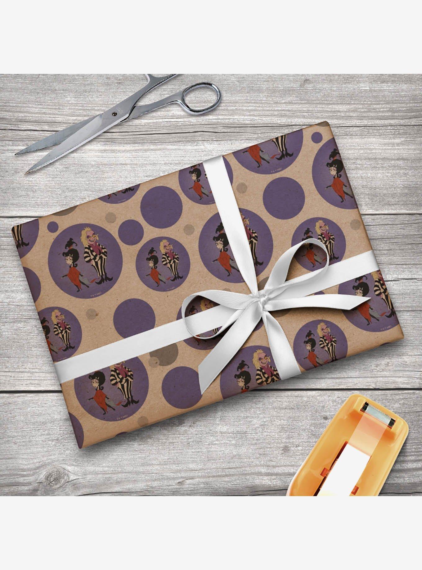 Beetlejuice Animated Series Beetlejuice and Lydia Wrapping Paper, , alternate