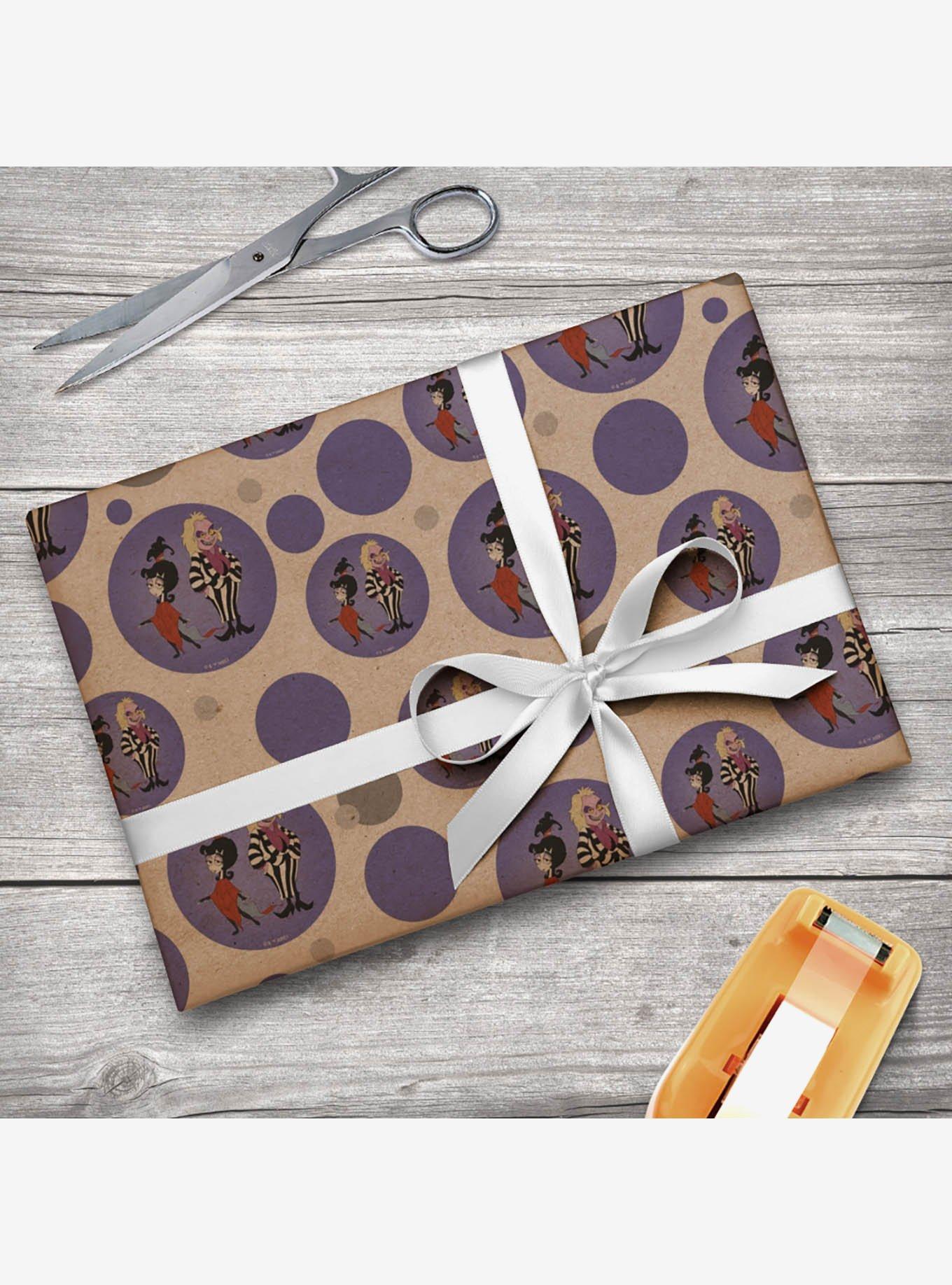 Beetlejuice Animated Series Beetlejuice and Lydia Wrapping Paper, , hi-res