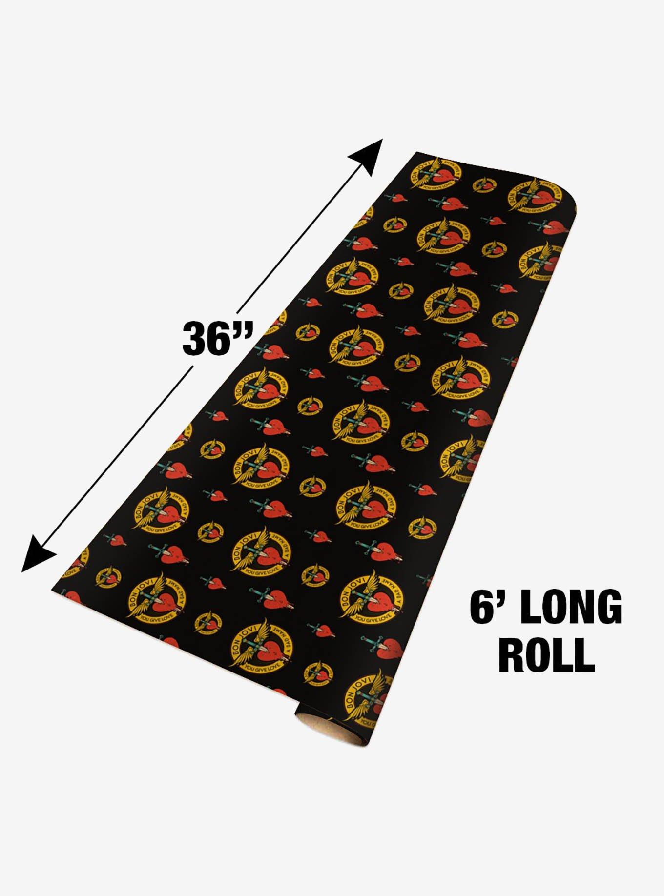 Bon Jovi You Give Love A Bad Name Dark Premium Kraft Wrapping Paper, , alternate