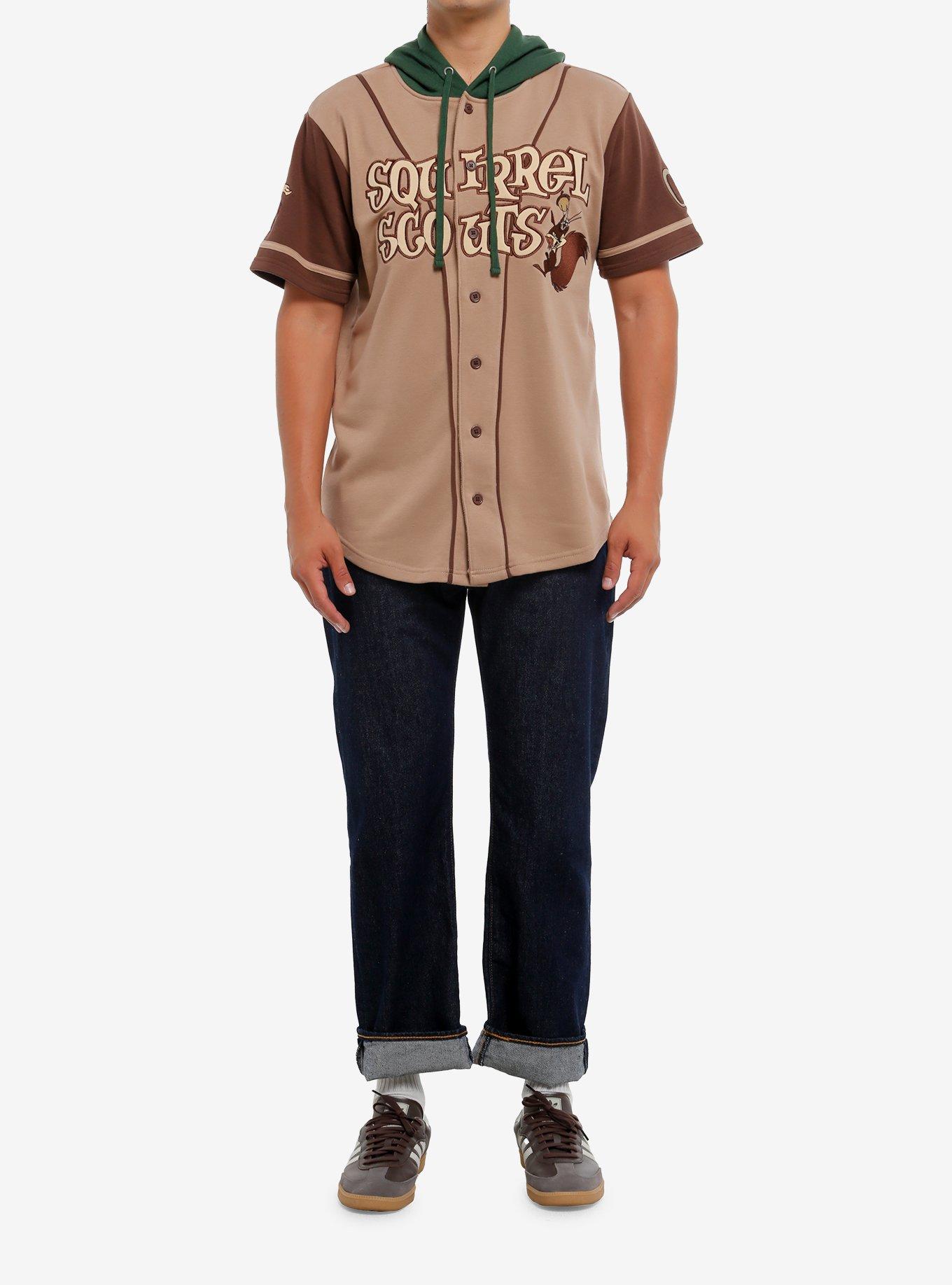 Our Universe Disney The Emperor's New Groove Kronk Squirrel Scouts Hooded Jersey, BROWN, alternate