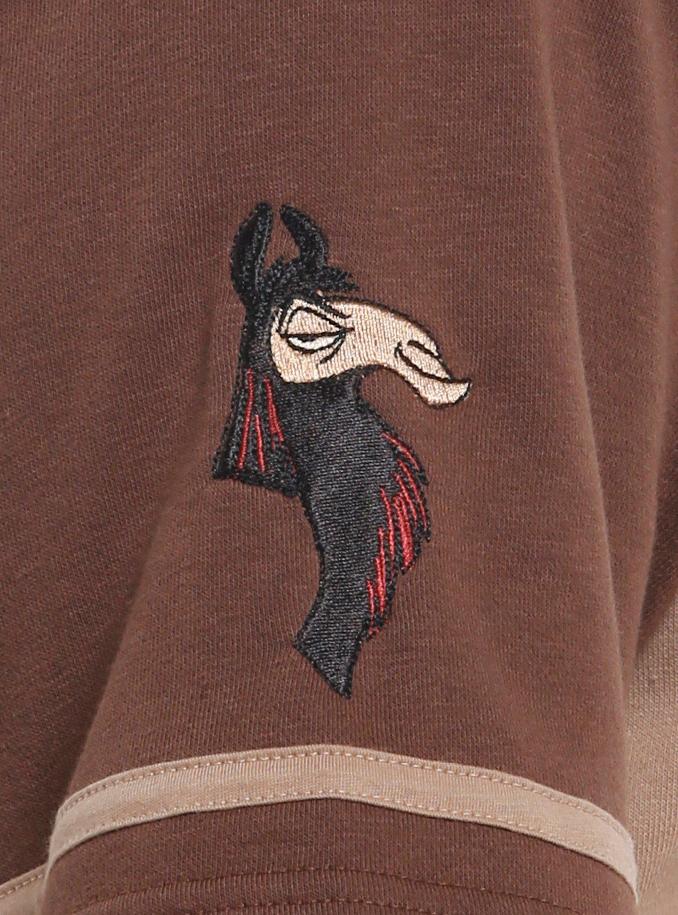 Our Universe Disney The Emperor's New Groove Kronk Squirrel Scouts Hooded Jersey, BROWN, alternate