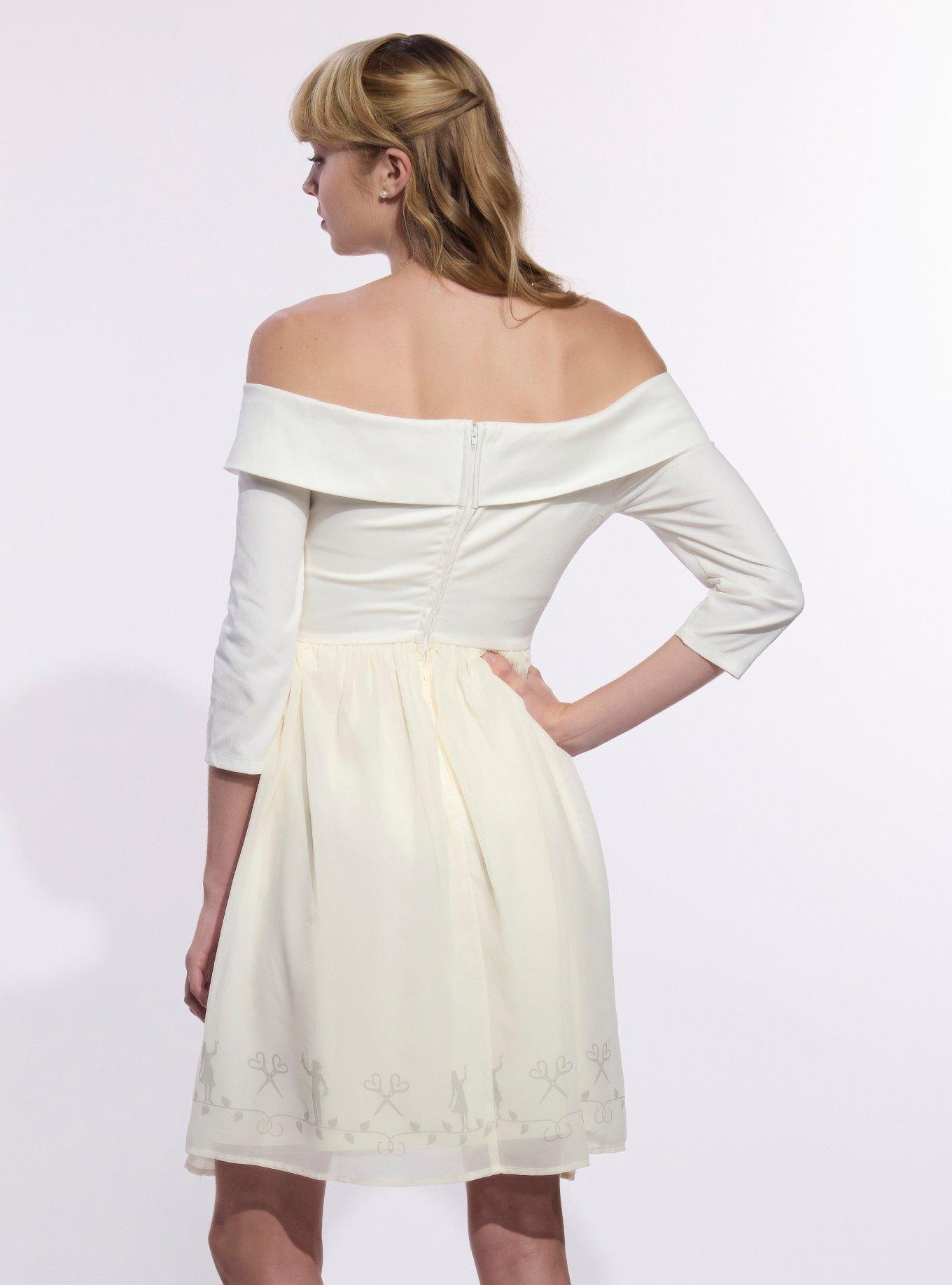 Her Universe Edward Scissorhands Kim Off-The-Shoulder Dress, IVORY, alternate - view 3