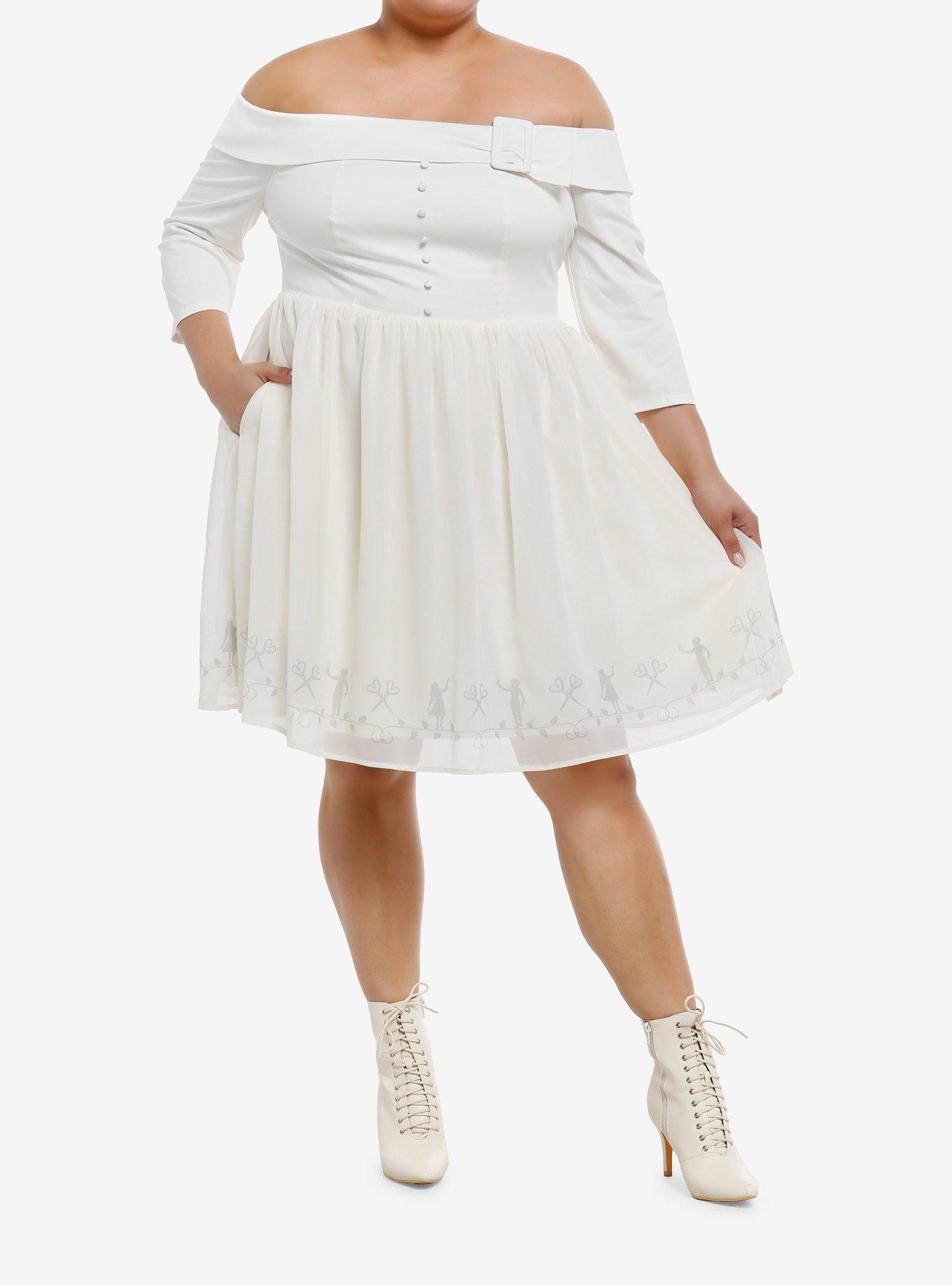 Her Universe Edward Scissorhands Kim Off-The-Shoulder Dress Plus Size, , hi-res
