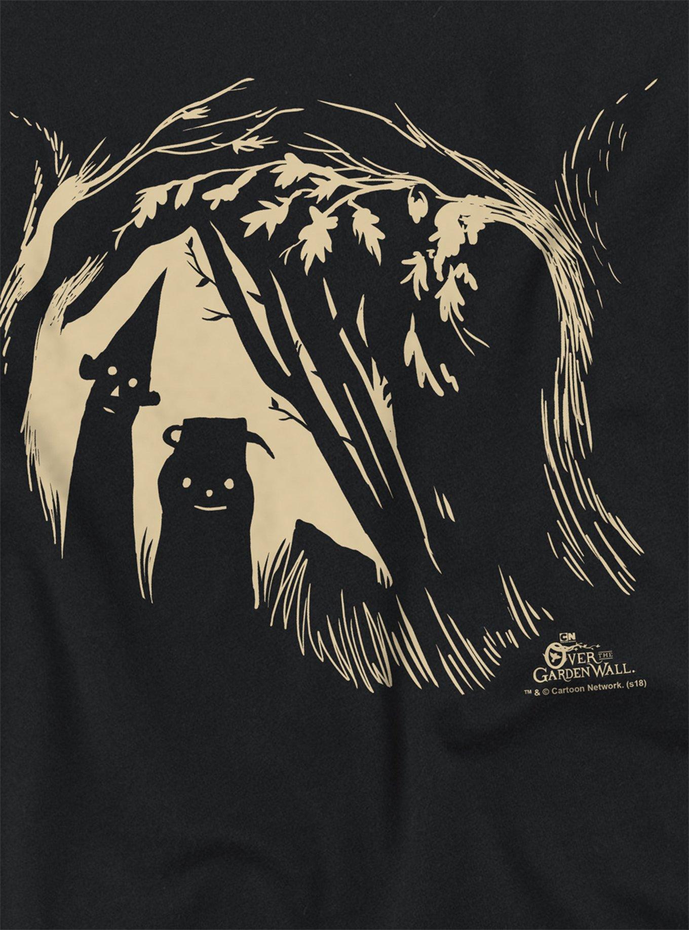 Over The Garden Wall Boom Cover Women's Crop Top T-Shirt, BLACK, alternate