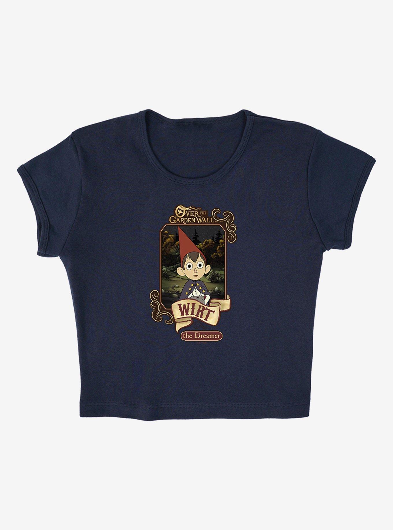 Over The Garden Wall Wirt Poster Cap Sleeve Baby Rib Women's Crop Top, NAVY, alternate