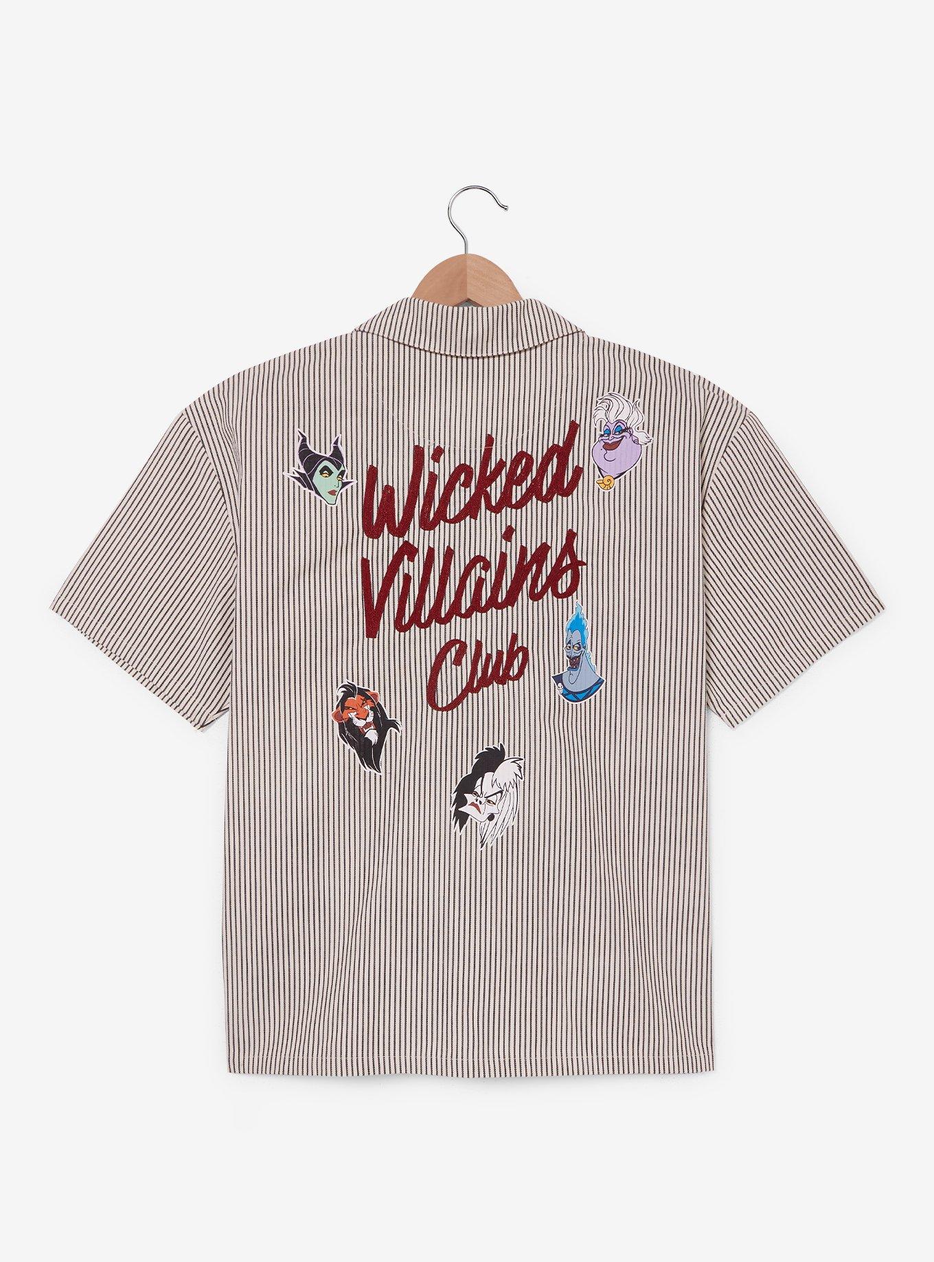 Disney Villains Icons Striped Woven Button-Up - BoxLunch Exclusive, , hi-res