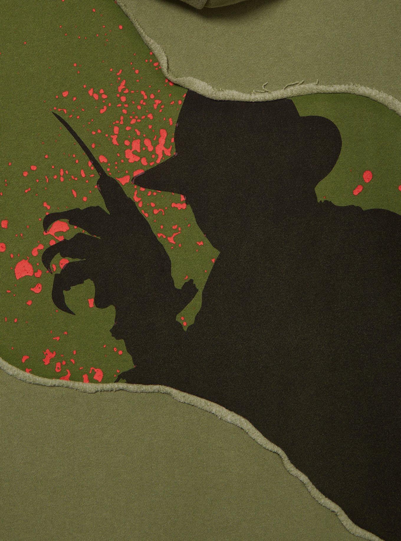 A Nightmare on Elm Street Patchwork Hoodie &mdash; BoxLunch Exclusive, DYE - GREEN, alternate