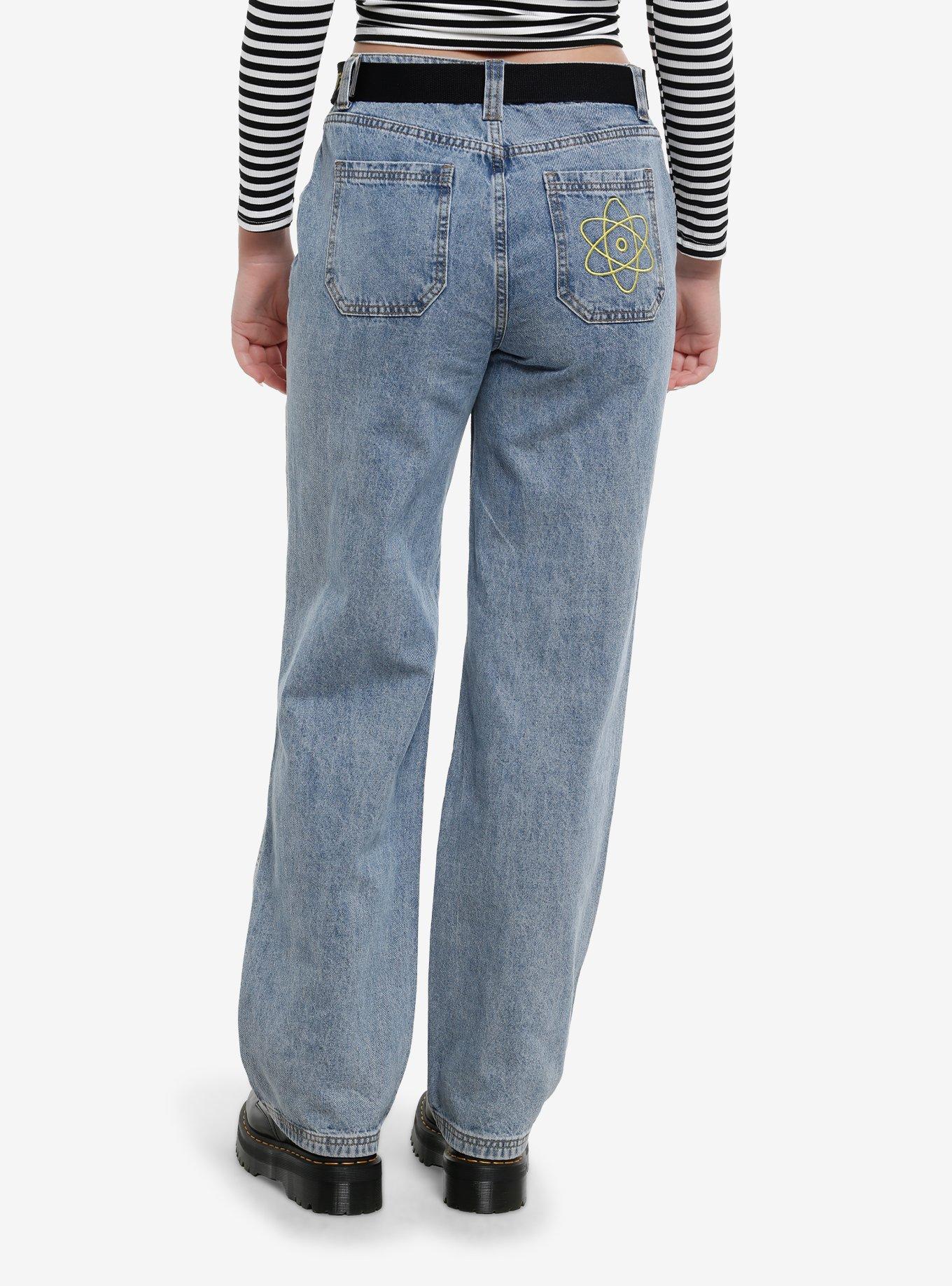 Her Universe Disney A Goofy Movie Max & Powerline Belted Straight Leg Denim Jeans, , hi-res