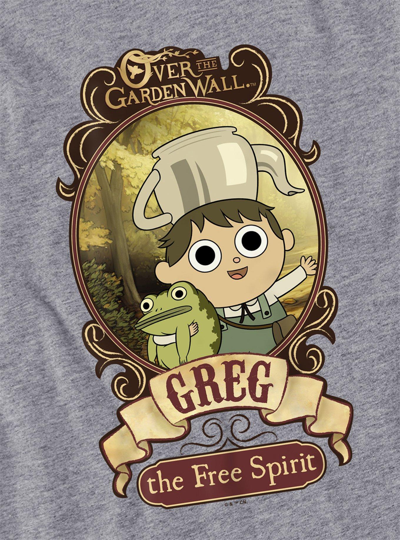 Over The Garden Wall Greg Poster Girls Crop Top T-Shirt, ATHLETIC HEATHER, alternate