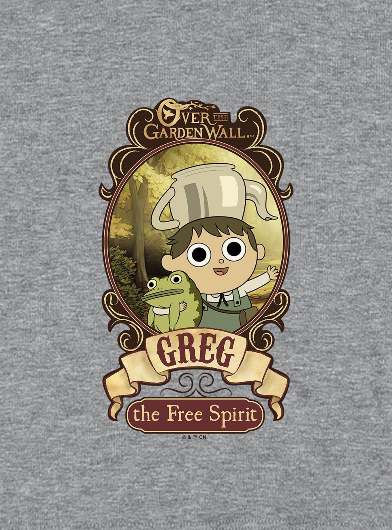 Over The Garden Wall Greg Poster Cap Sleeve Baby Rib Girls Crop Top, ATHLETIC HEATHER, alternate