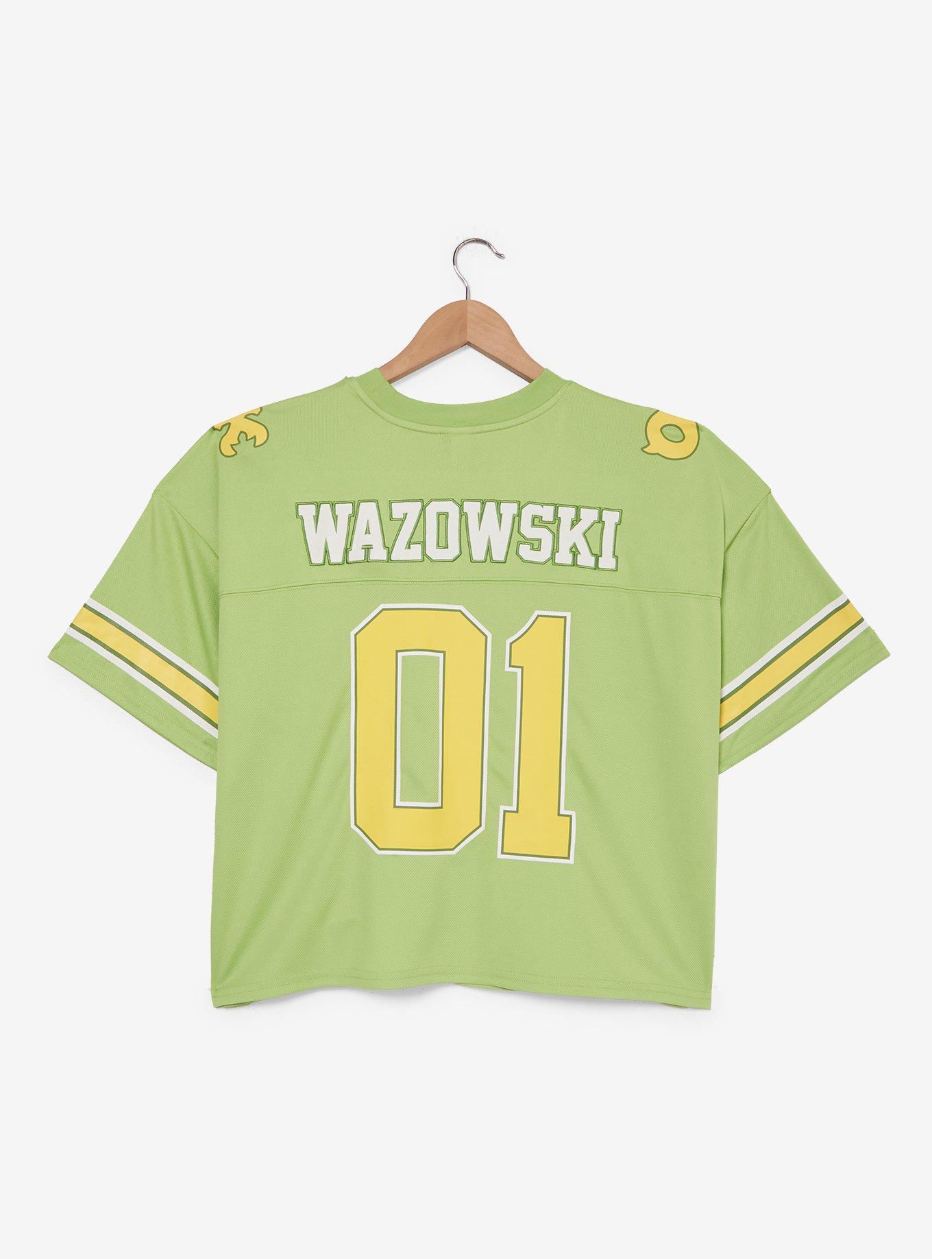 Disney Pixar Monsters University Mike Oozma Kappa Women's Plus Size Cropped Football Jersey — BoxLunch Exclusive, , hi-res
