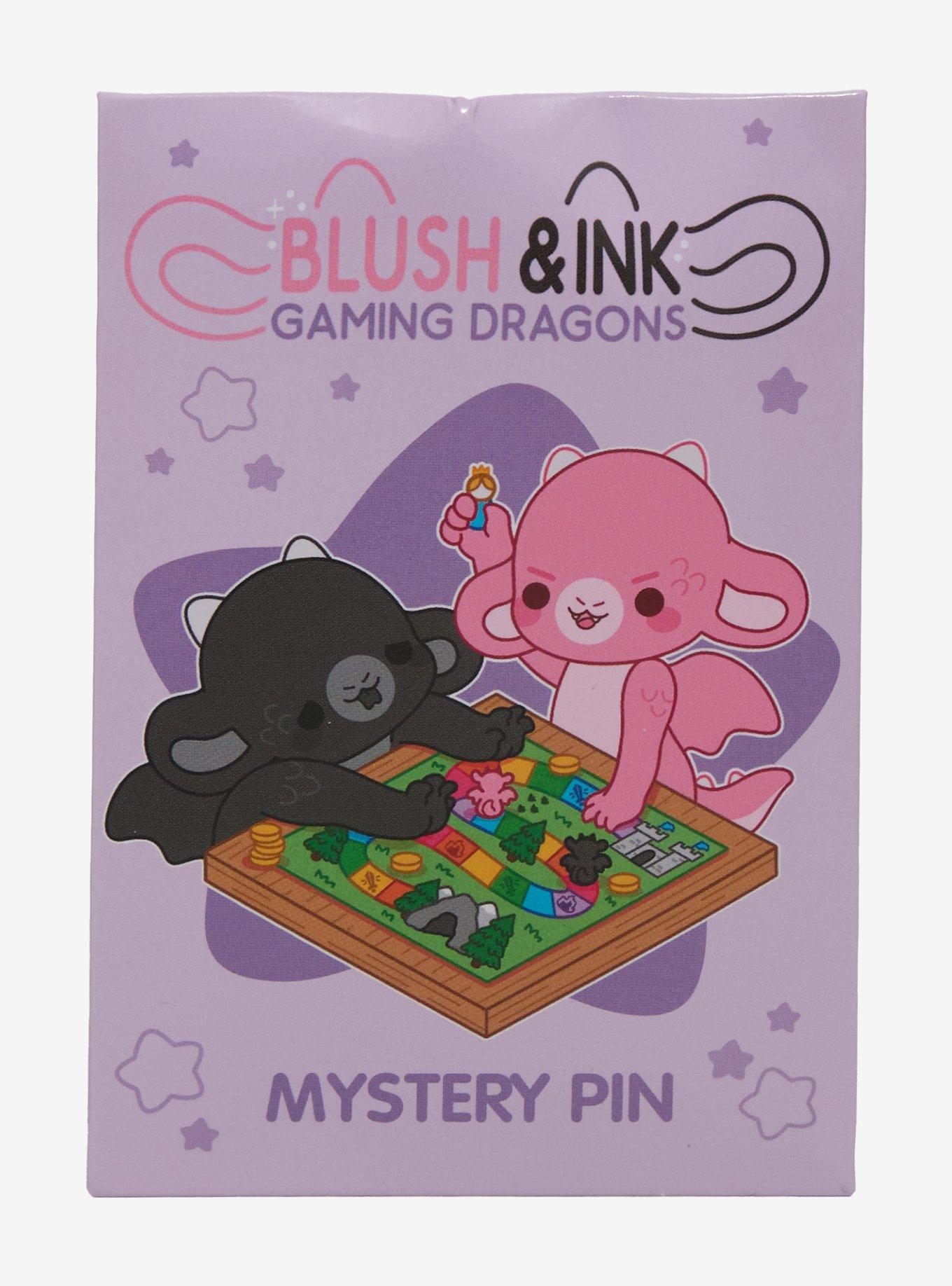 Bright Bat Design Blush & Ink Gaming Dragons Blind Bag Enamel Pin, , hi-res