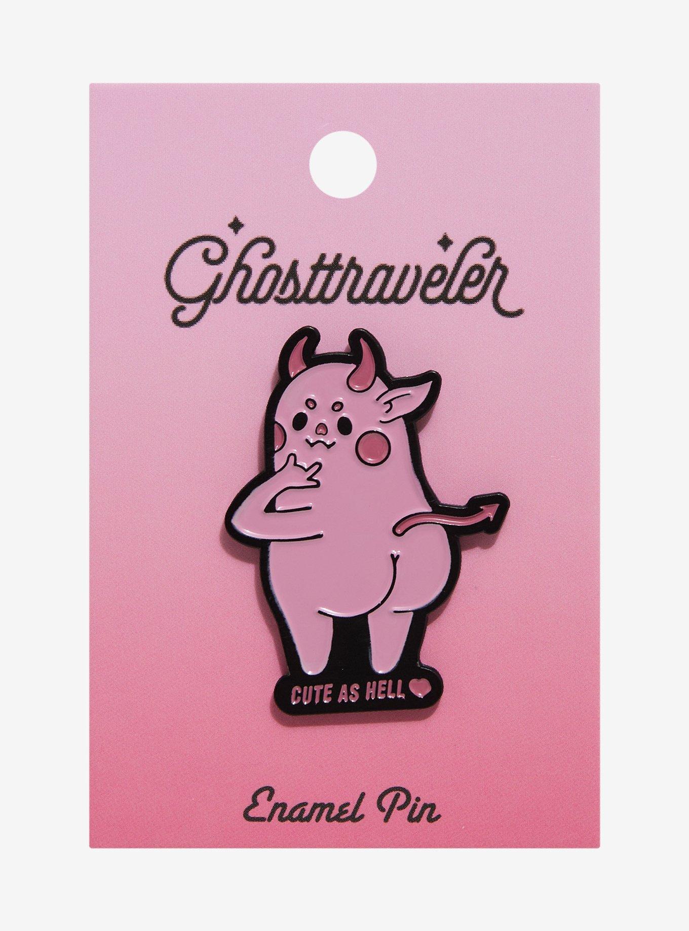 Ghosttraveler Cute As Hell Enamel Pin, , alternate
