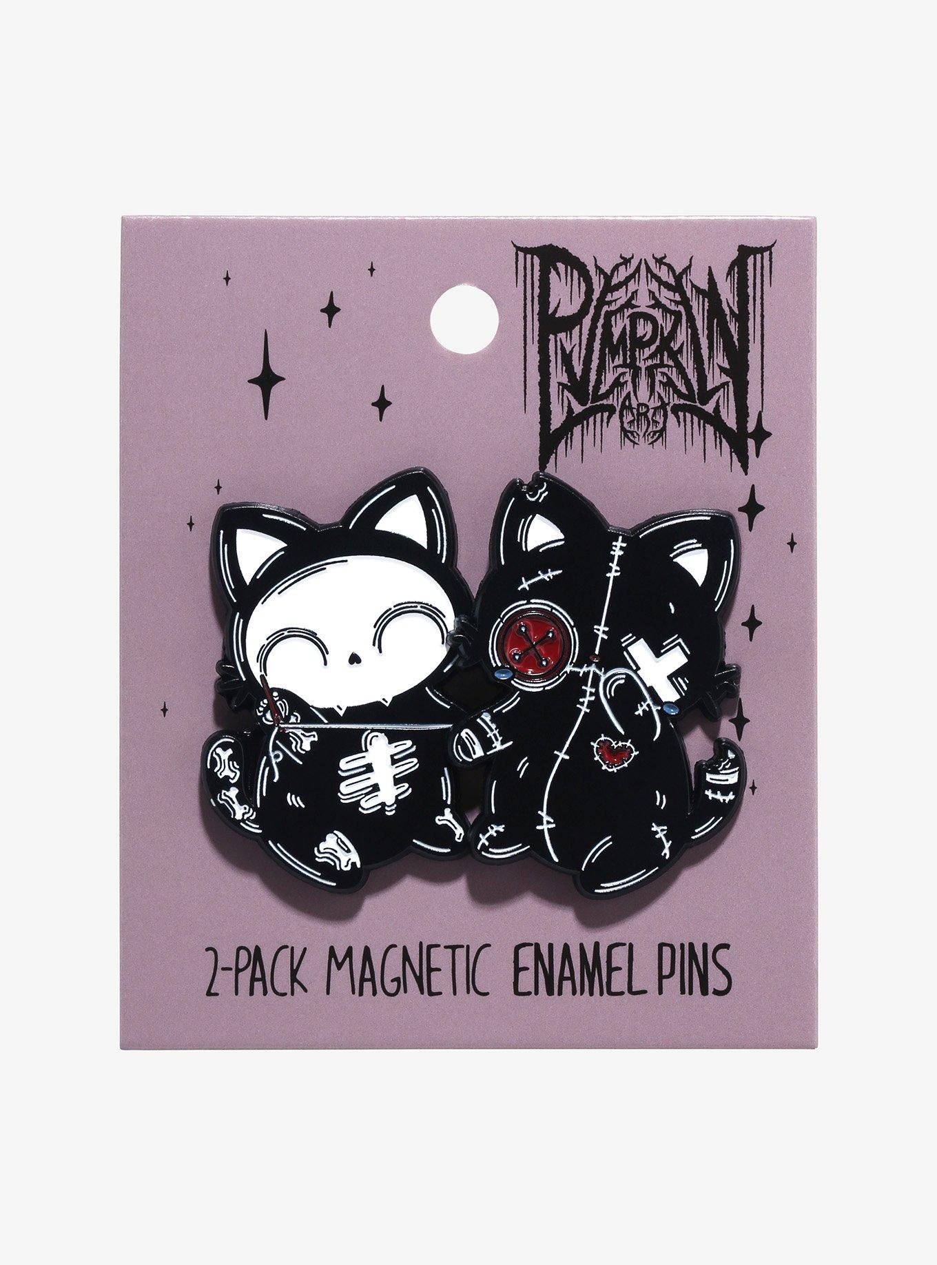 Pvmpkin Art Cat Pals Magnetic Enamel Pin Set, , alternate