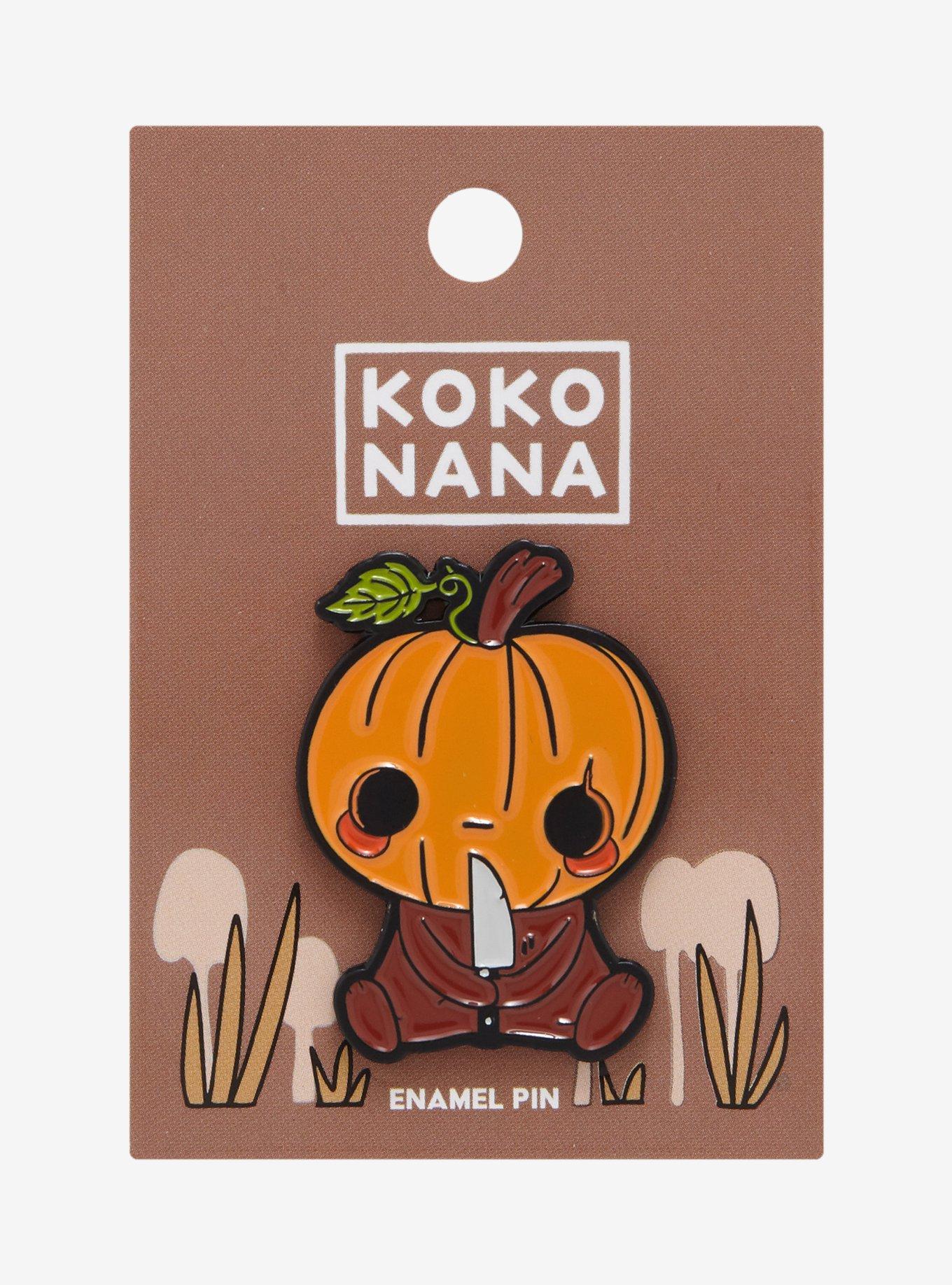 Pumpkin Creature Enamel Pin By Kokonana, , hi-res