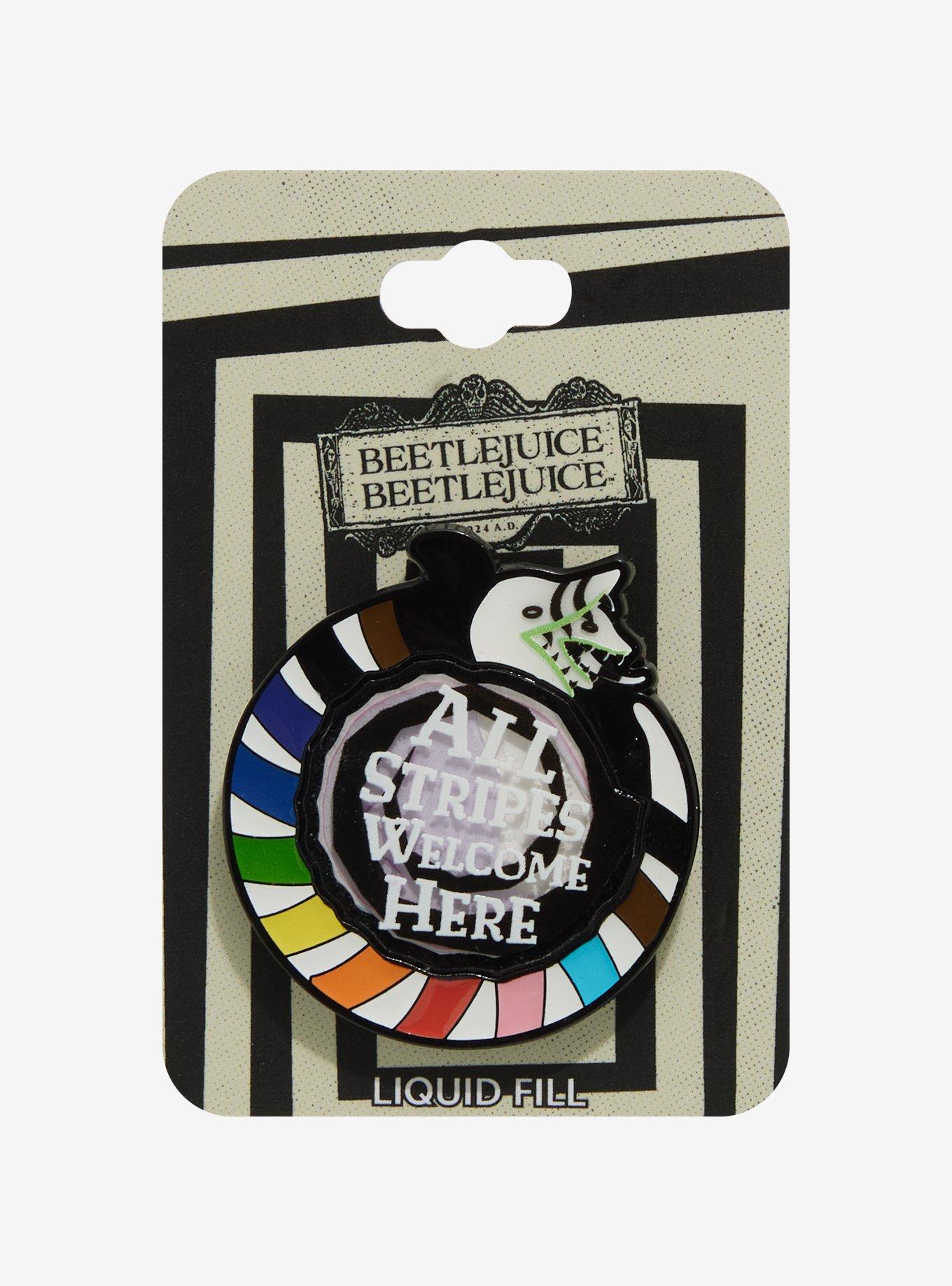 Beetlejuice Beetlejuice Sandworm All Stripes Welcome Enamel Pin, , hi-res