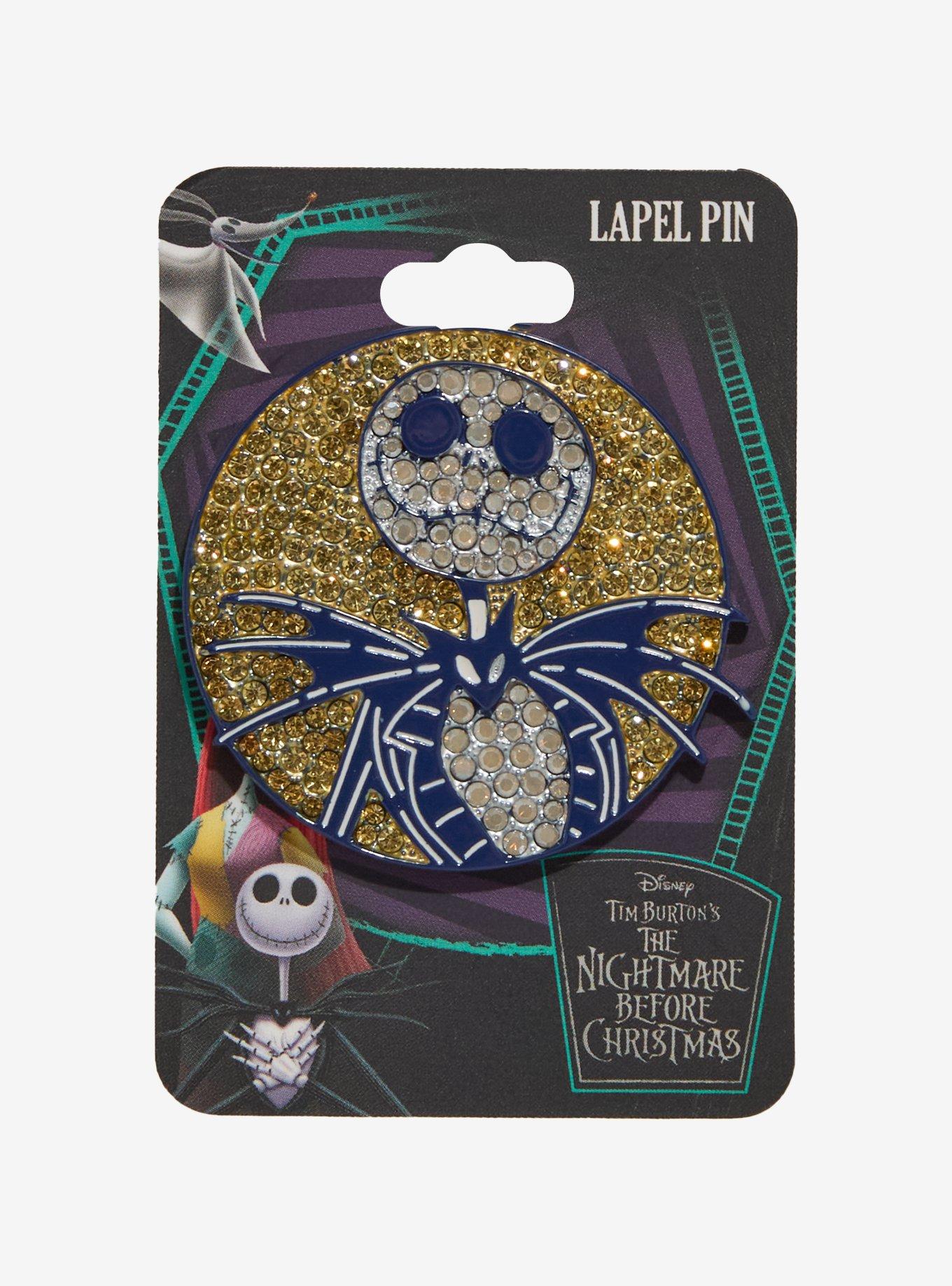 The Nightmare Before Christmas Jack Skellington Rhinestone Enamel Pin, , hi-res