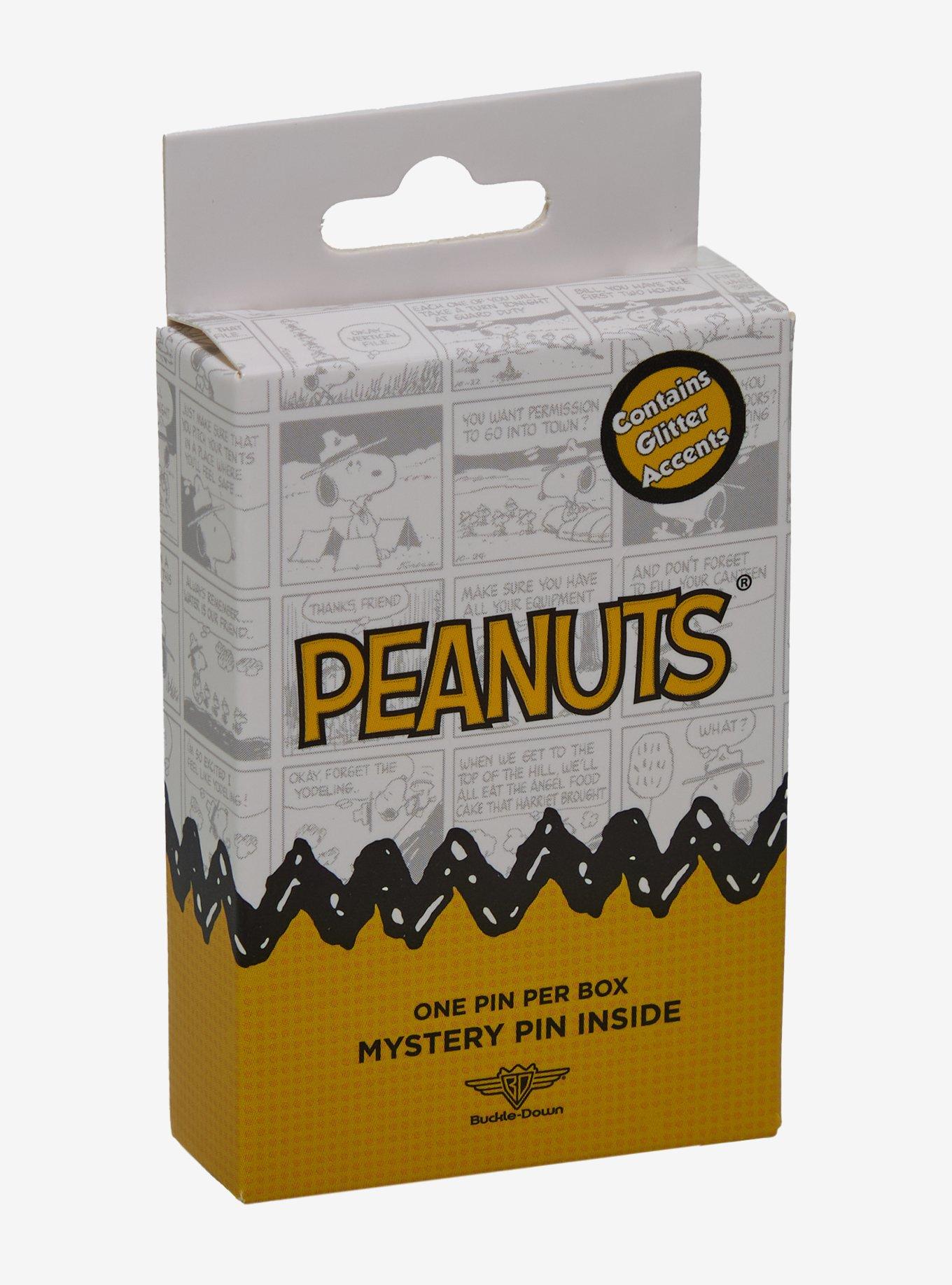 Buckle-Down Peanuts Stamps Glitter Blind Box Enamel Pin Hot Topic Exclusive, , hi-res