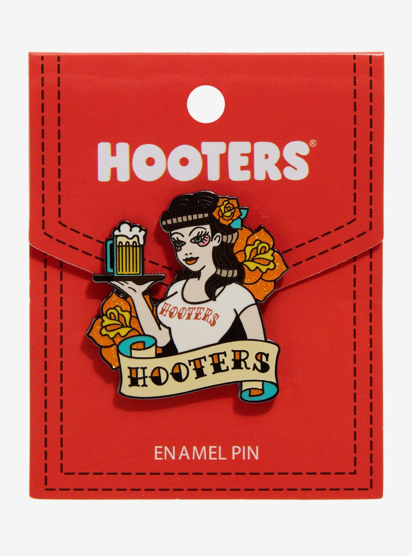 Hooters Girl Floral Enamel Pin, , hi-res