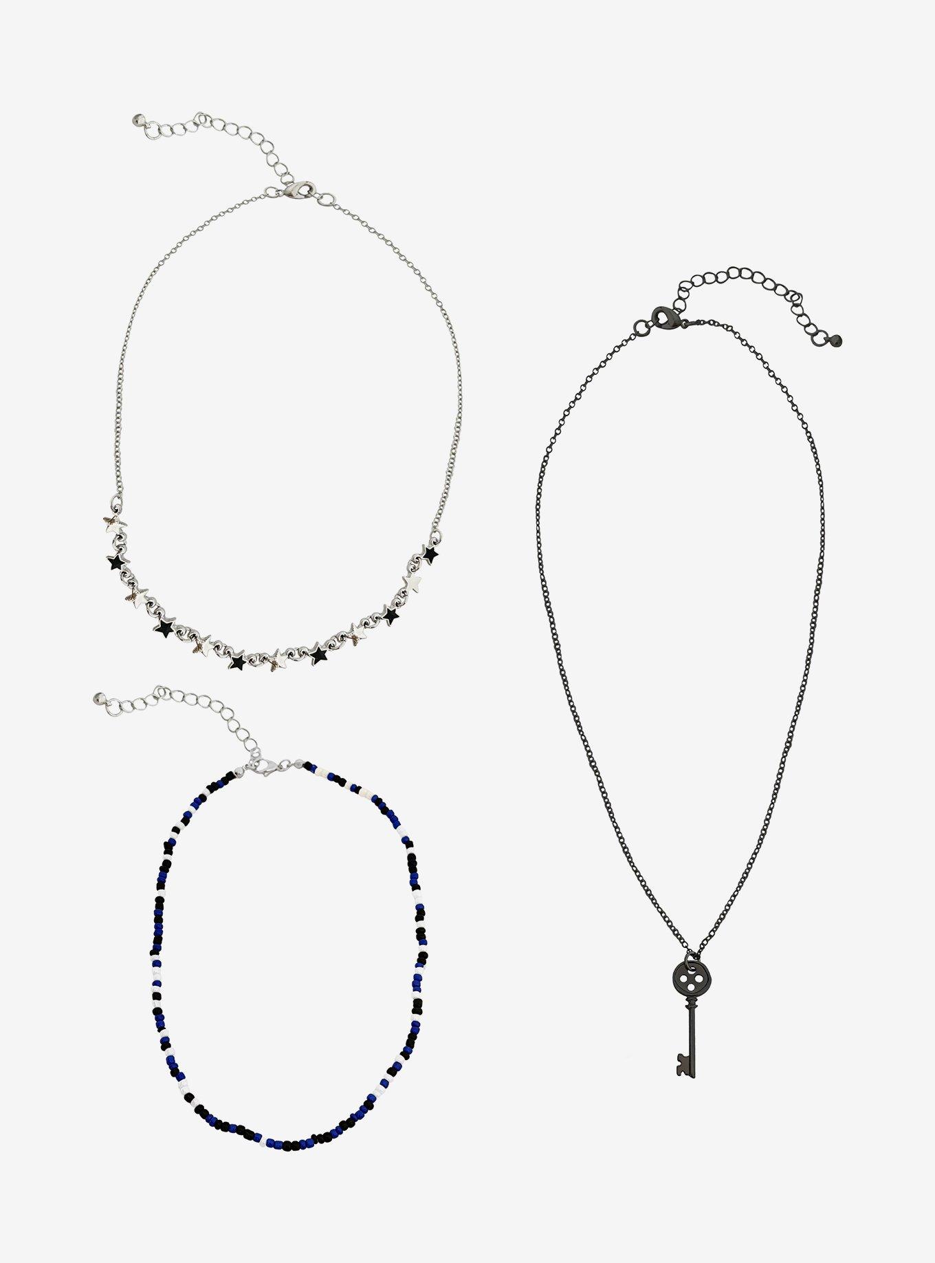 Coraline Button Key Star Necklace Set, , hi-res
