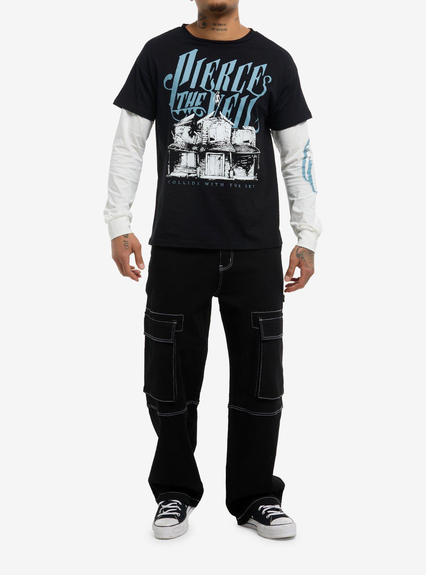 Pierce The Veil Collide With The Sky Long-Sleeve Twofer, BLACK, alternate