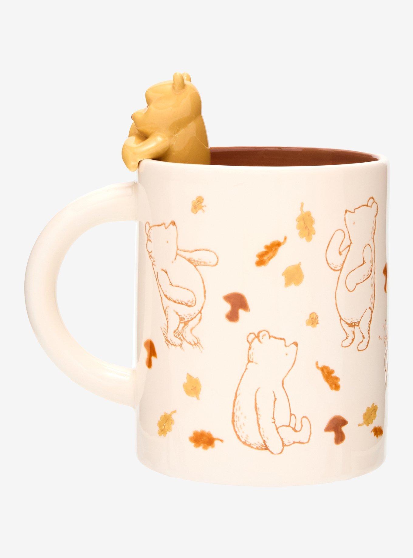 Disney Winnie the Pooh Fall Leaves Peeking Pooh Bear Mug - BoxLunch Exclusive, , hi-res