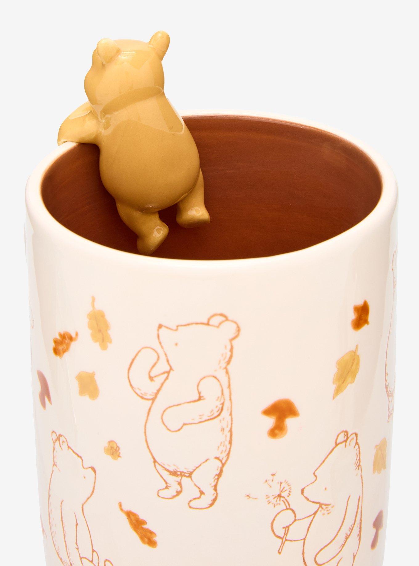 Disney Winnie the Pooh Fall Leaves Peeking Pooh Bear Mug - BoxLunch Exclusive, , alternate
