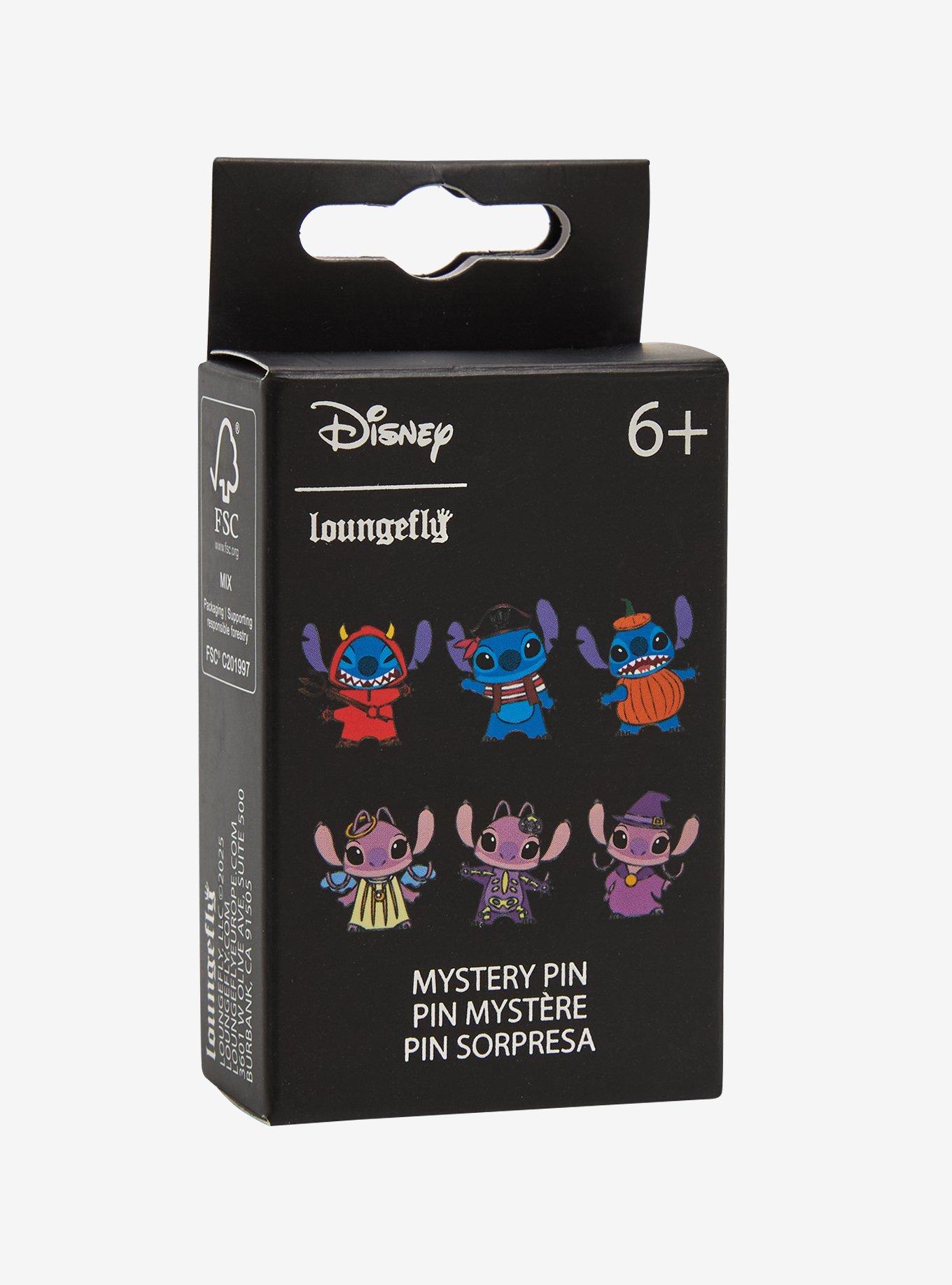 Loungefly Disney Stitch & Angel Halloween Blind Box Enamel Pin, , hi-res