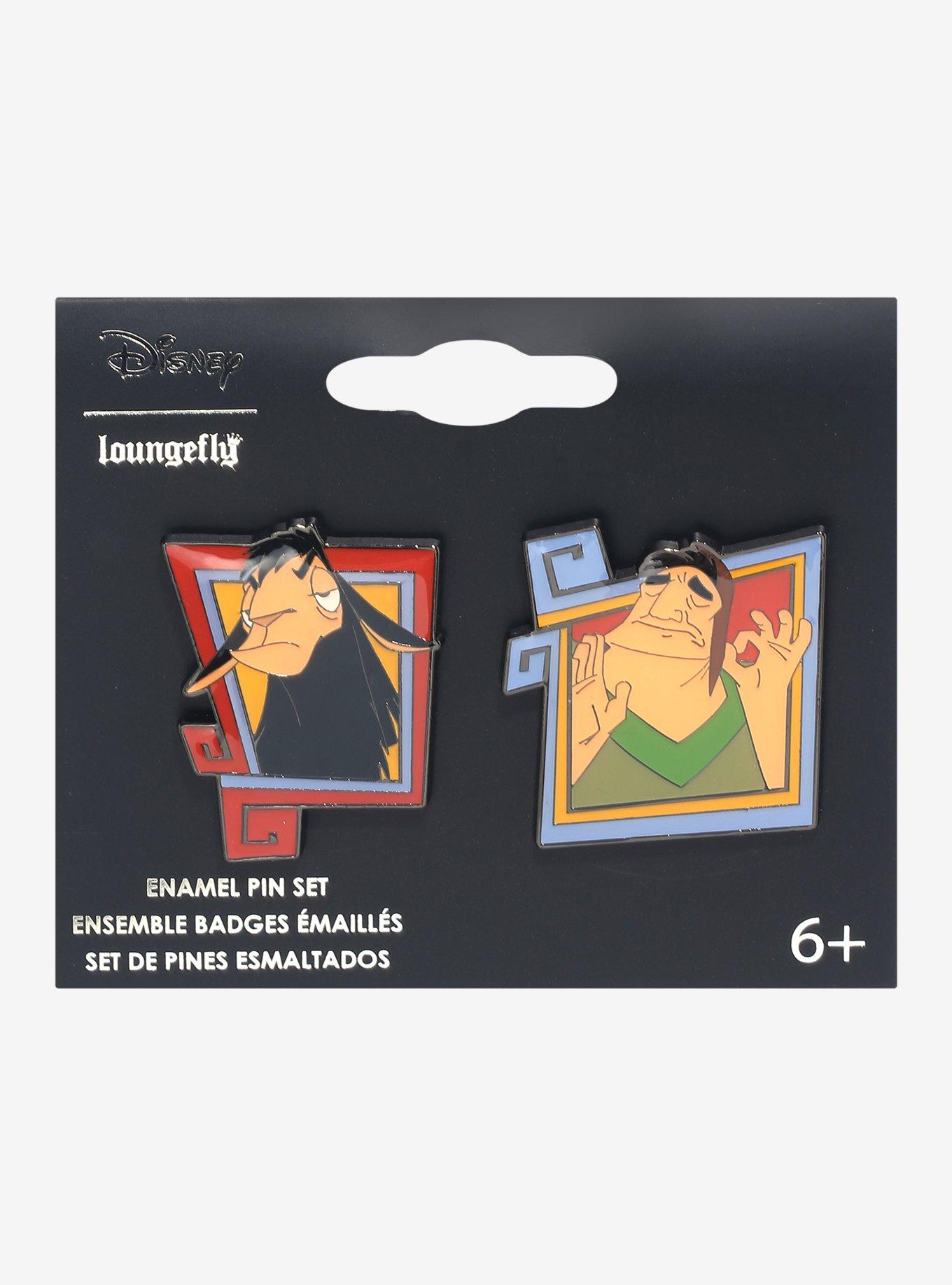 Loungefly Disney The Emperor's New Groove Kuzco & Pacha Portrait Enamel Pin Set, , hi-res