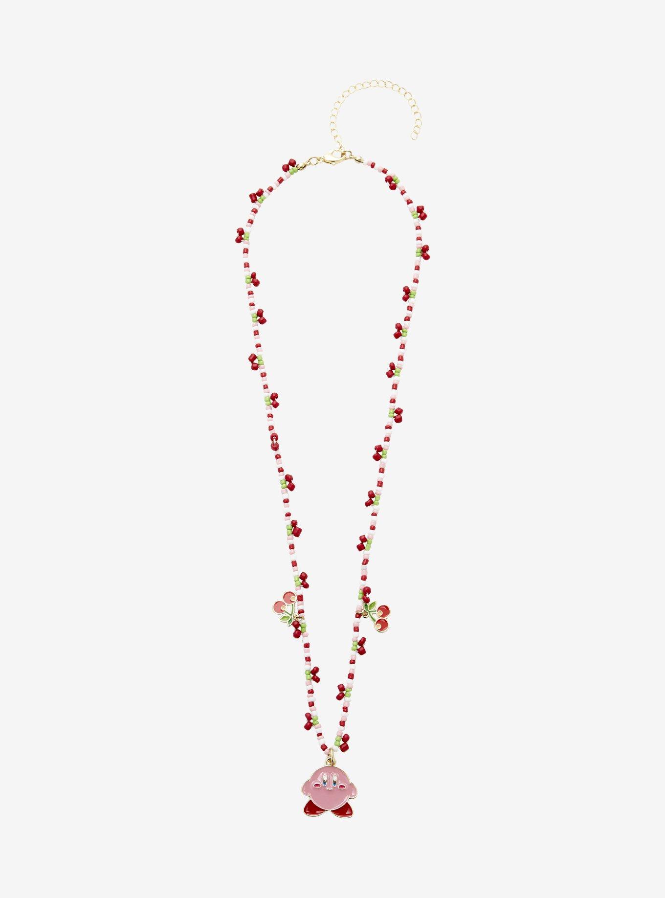 Kirby Cherry Charm Bead Necklace, , hi-res