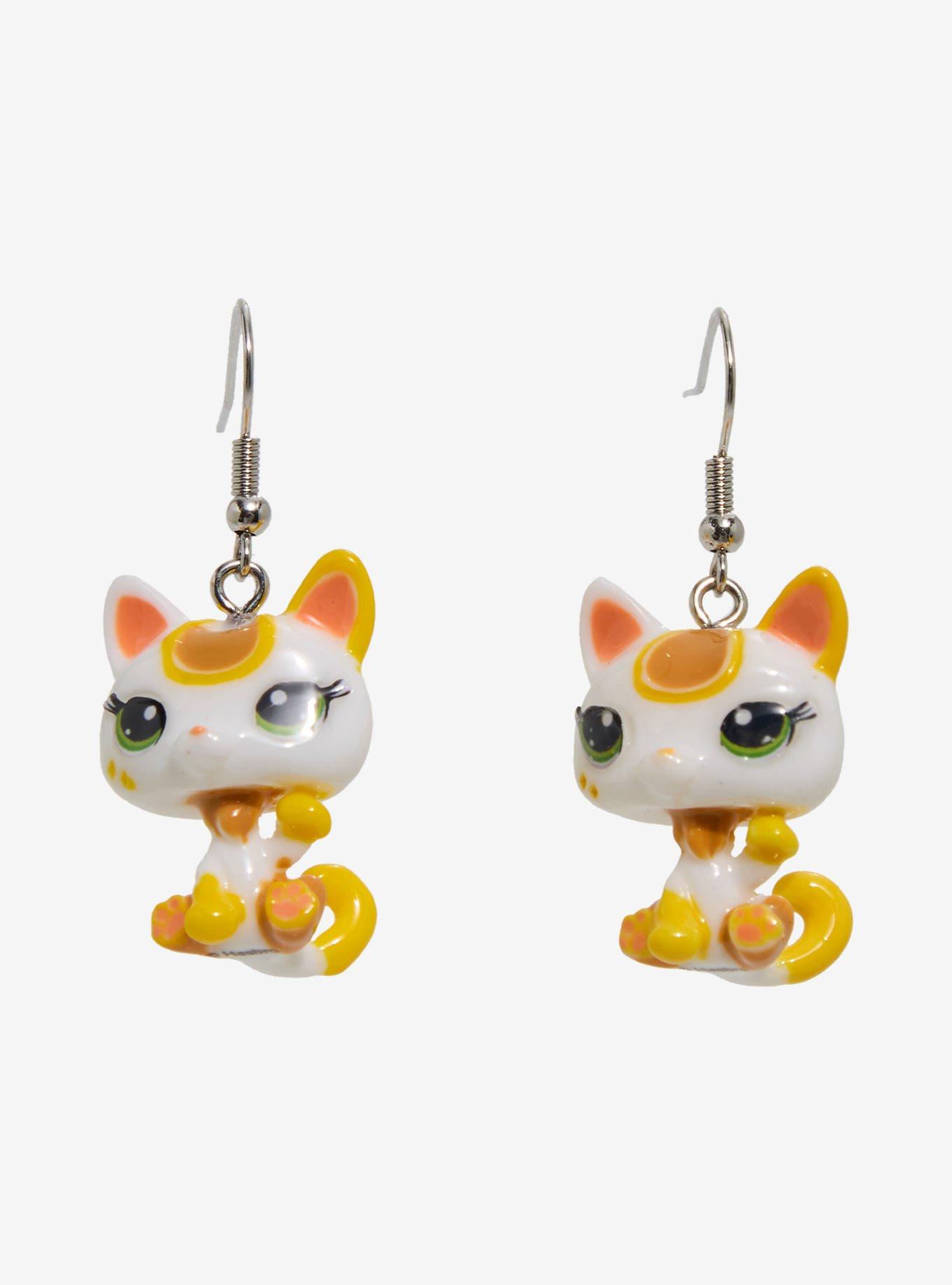 Littlest Pet Shop Calico Cat 3D Earrings, , hi-res