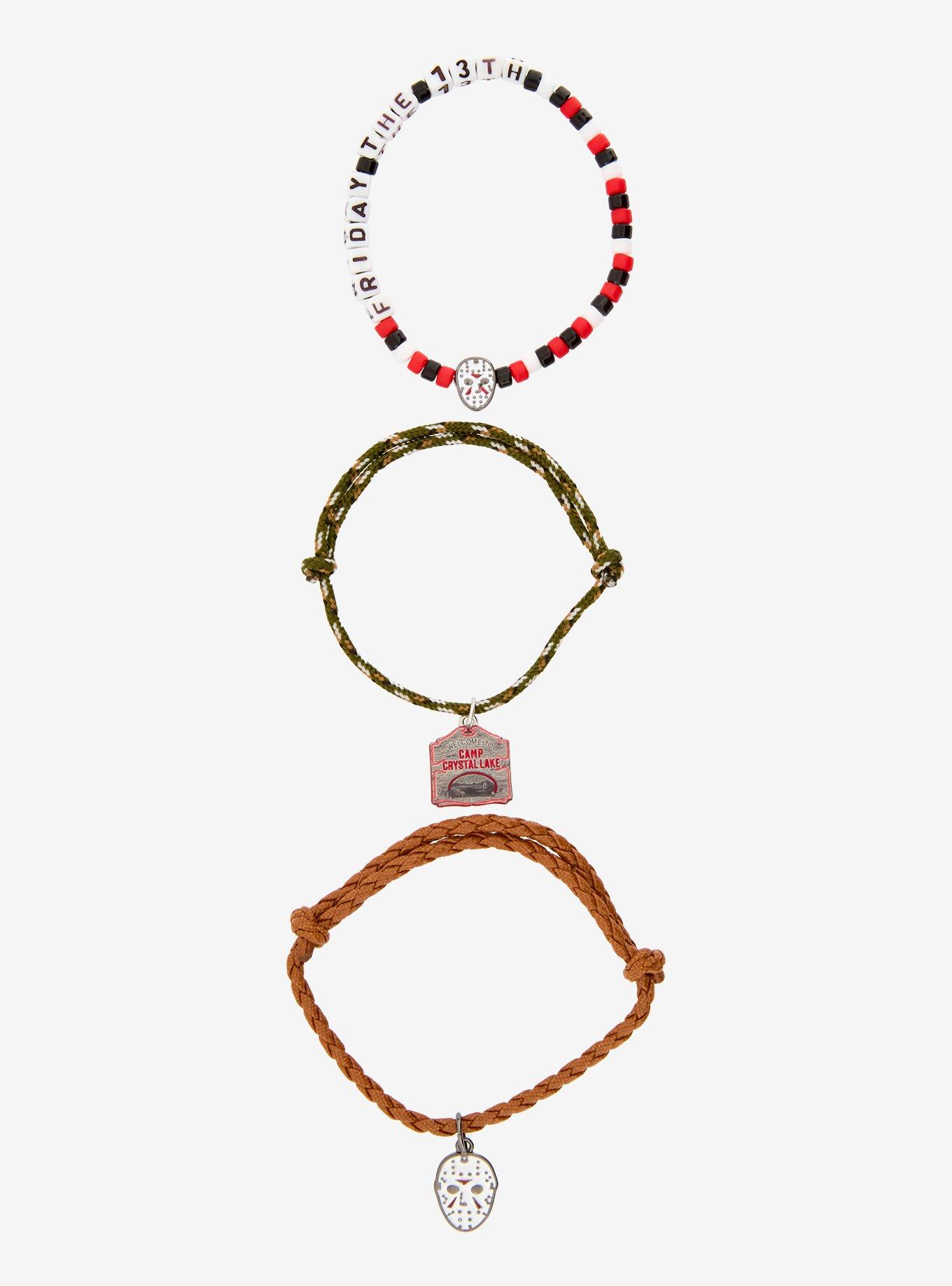 Friday The 13th Bead & Cord Bracelet Set, , hi-res