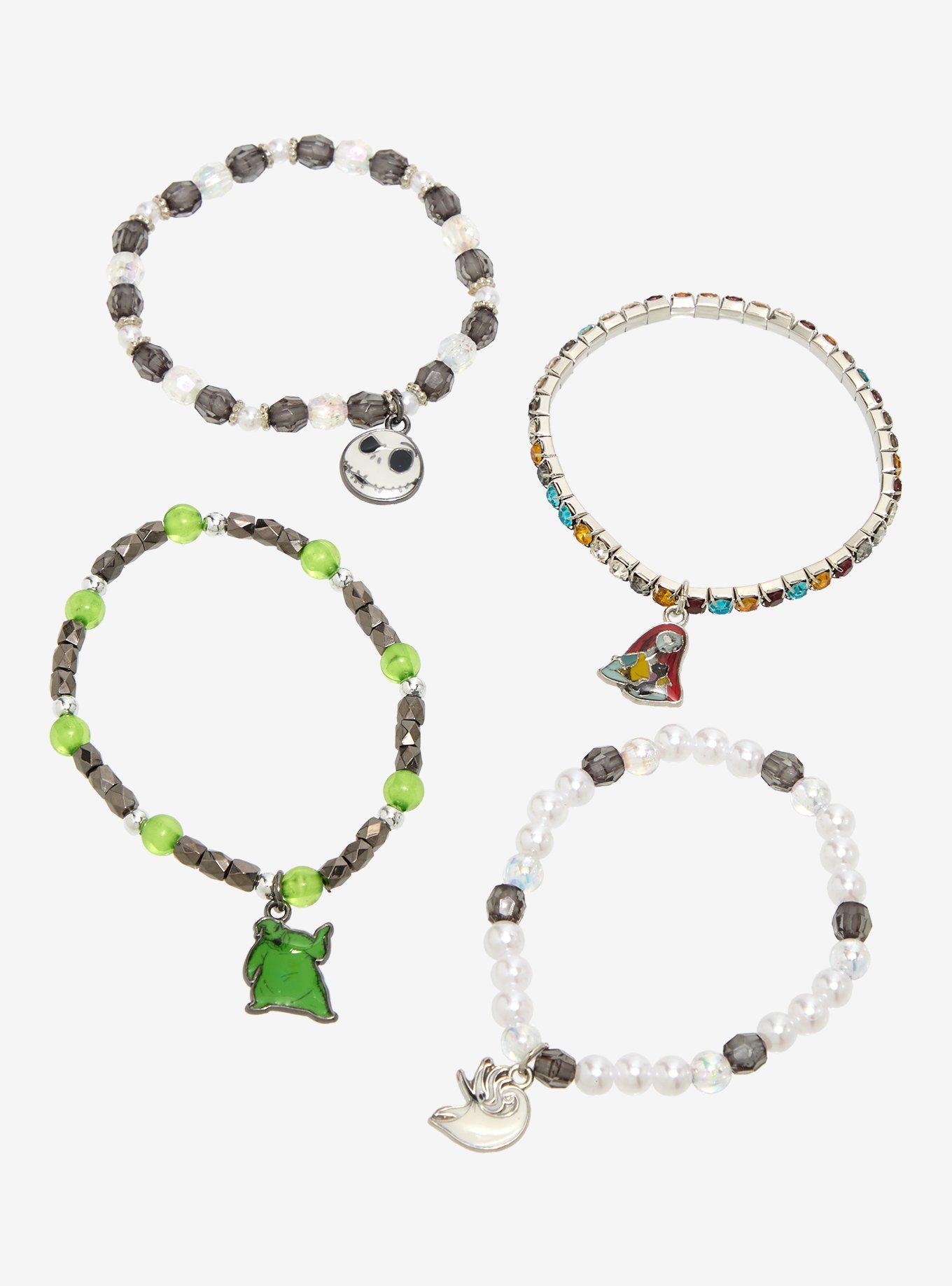 The Nightmare Before Christmas Character Bead Bracelet Set, , hi-res