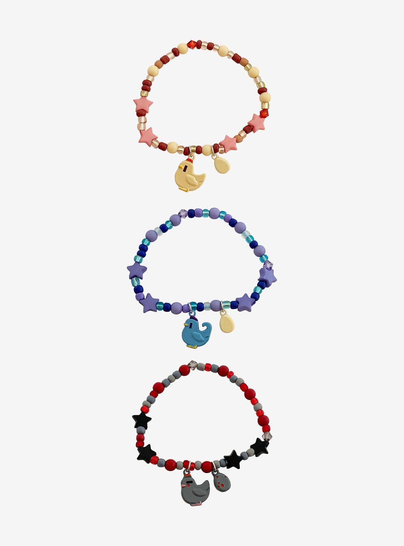 Stardew Valley Chickens Bead Bracelet Set, , hi-res
