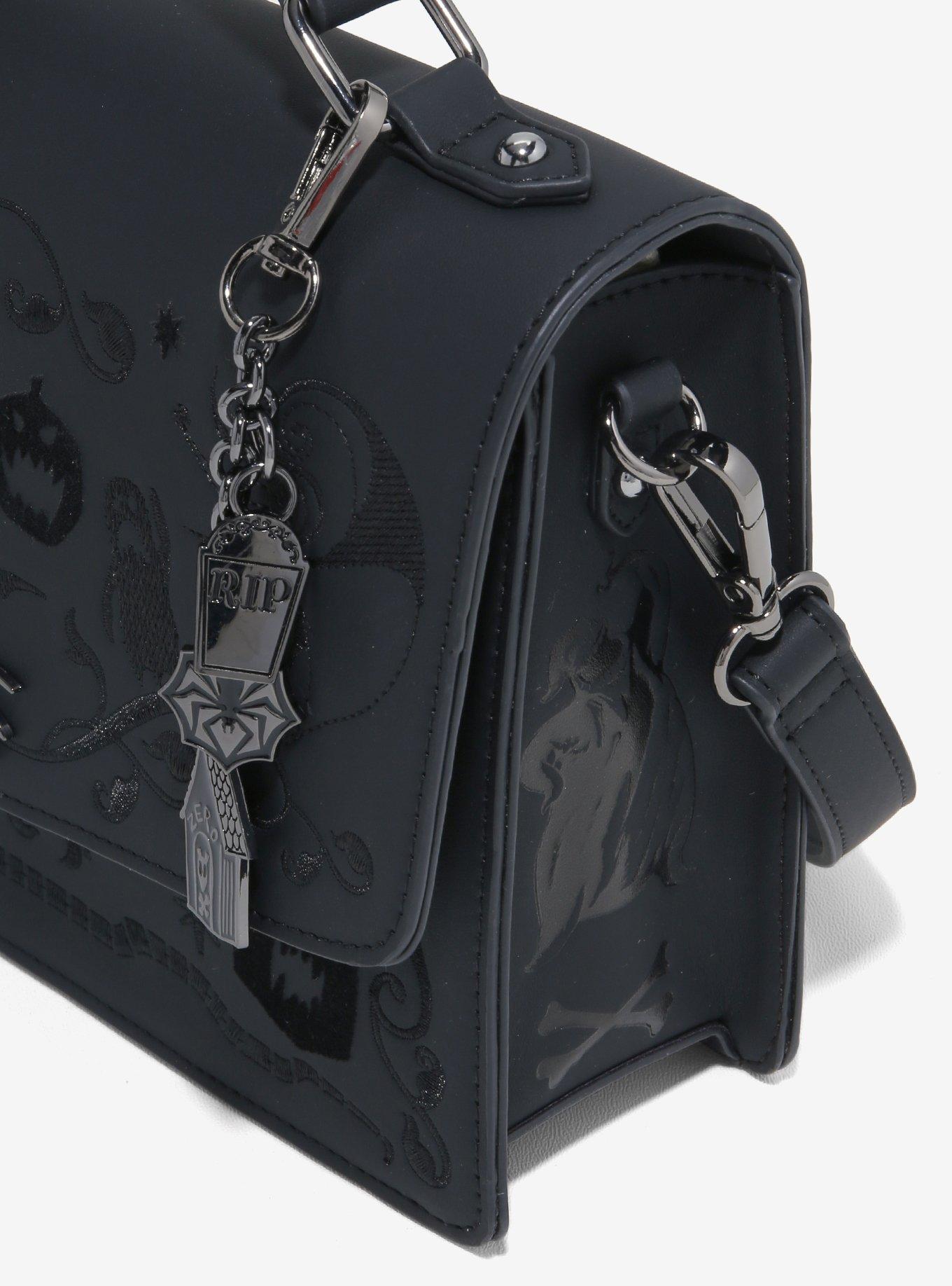 The Nightmare Before Christmas Halloween Town Tonal Icons Crossbody Bag, , alternate