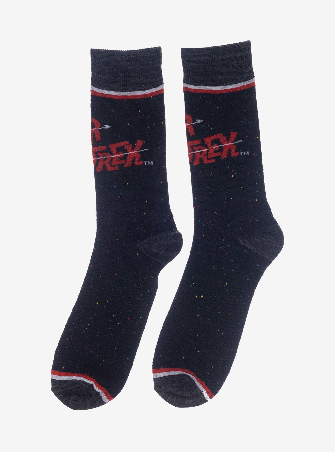 Star Trek Logo Crew Socks 5 Pair, , alternate