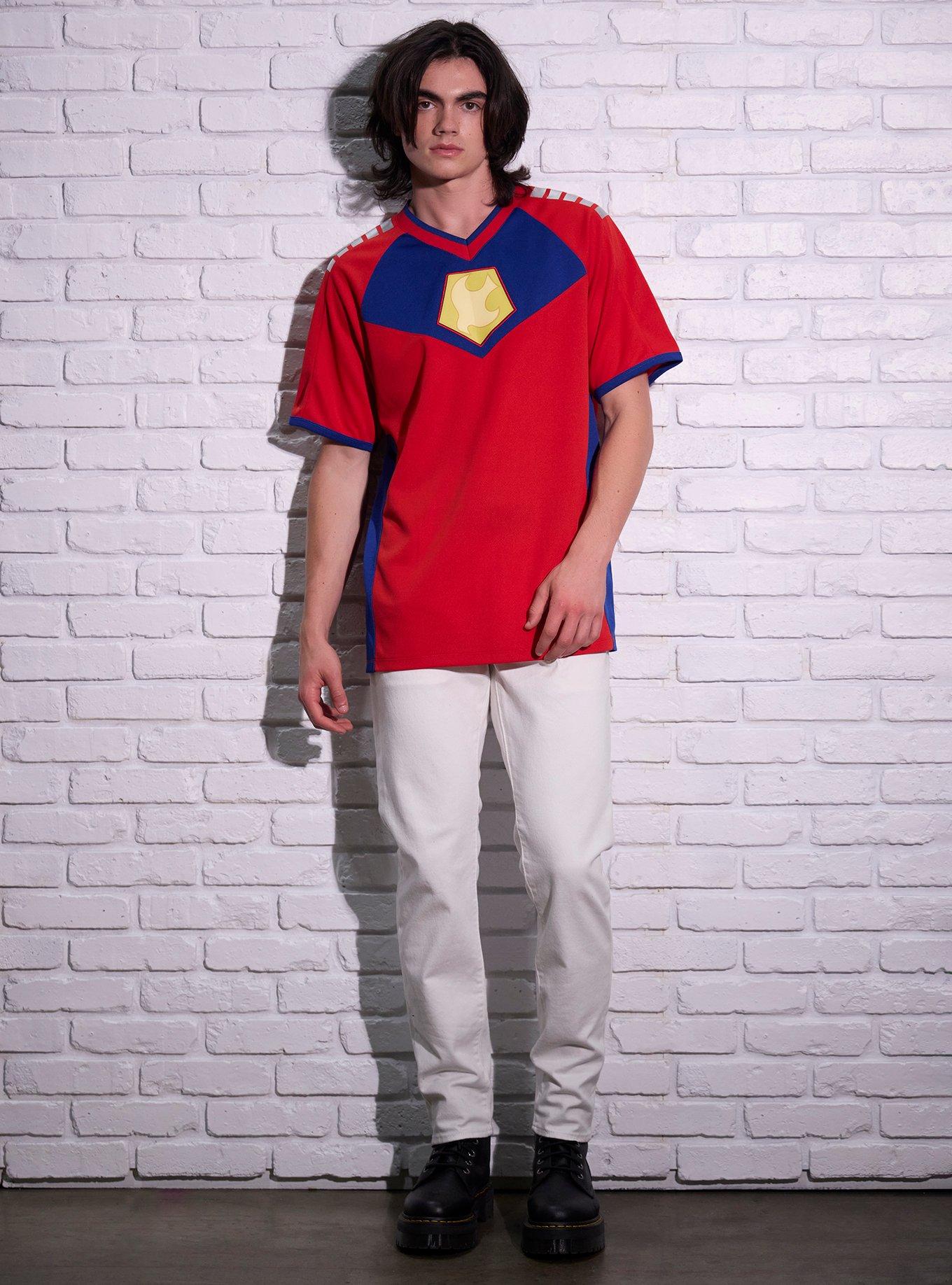 DC Comics Peacemaker Suit Soccer Jersey, BLUE, alternate