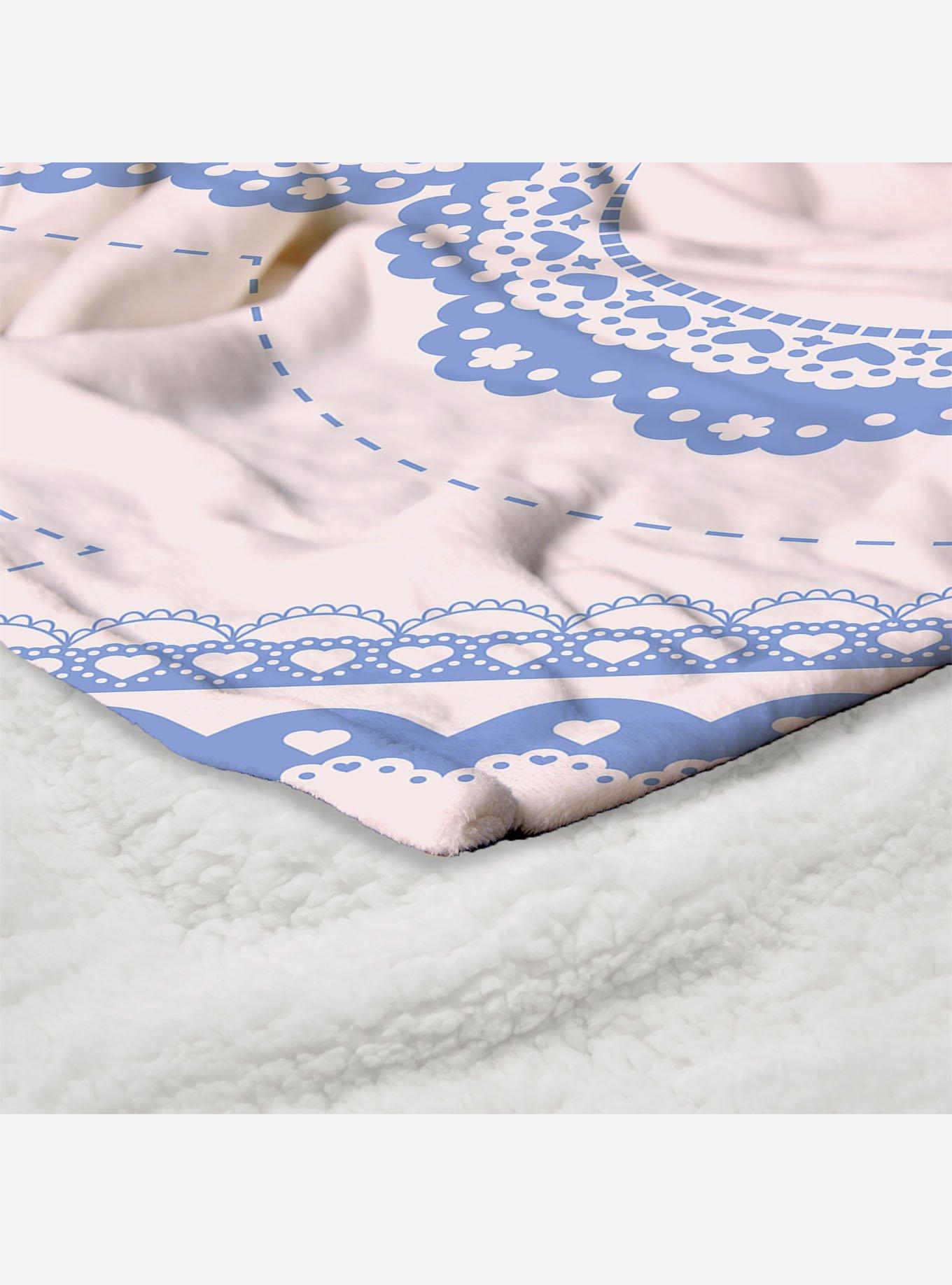 Vintage Hearts Silk Touch Sherpa Throw Blanket, , alternate