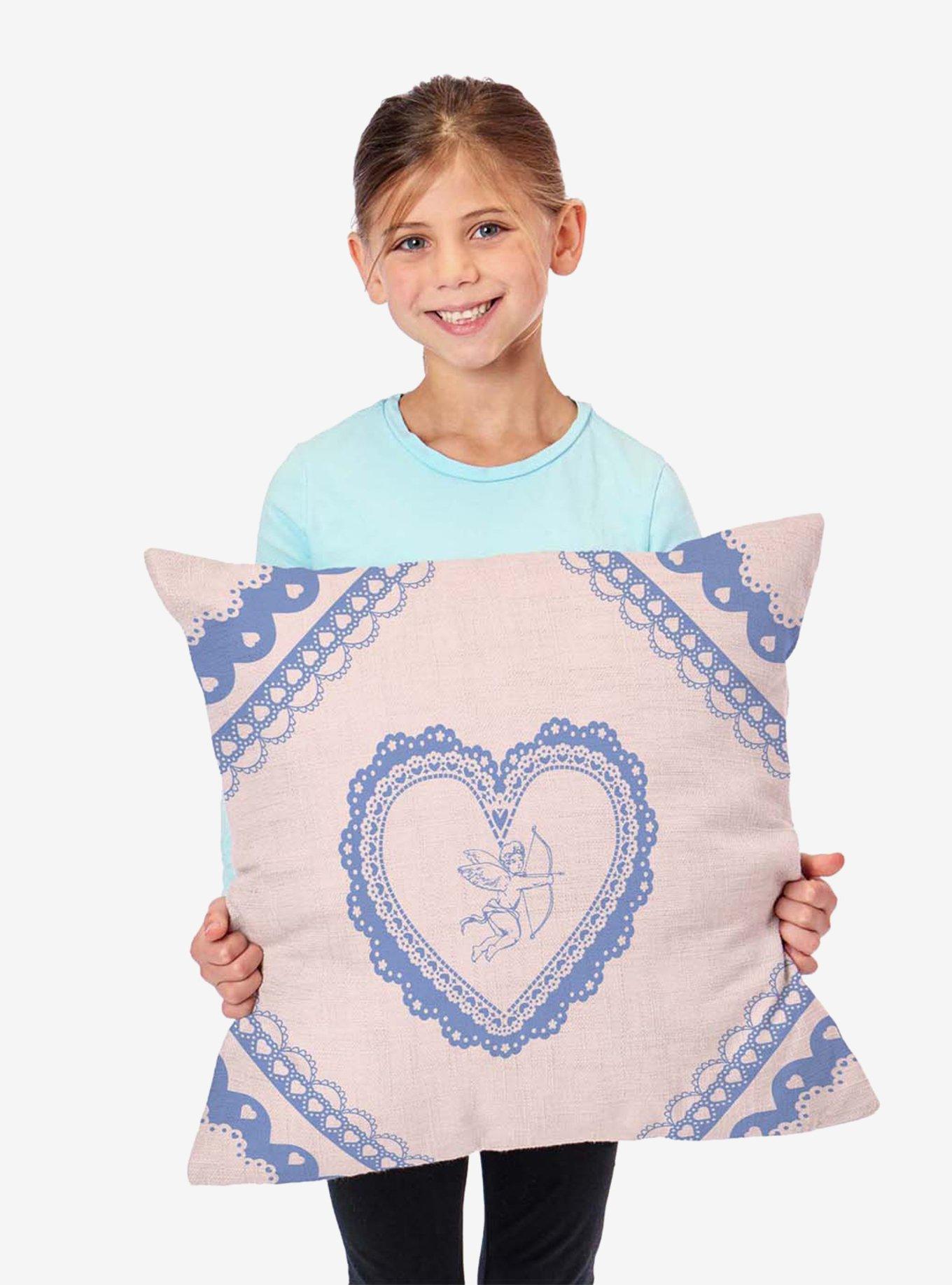 Vintage Hearts Throw Pillow, , alternate