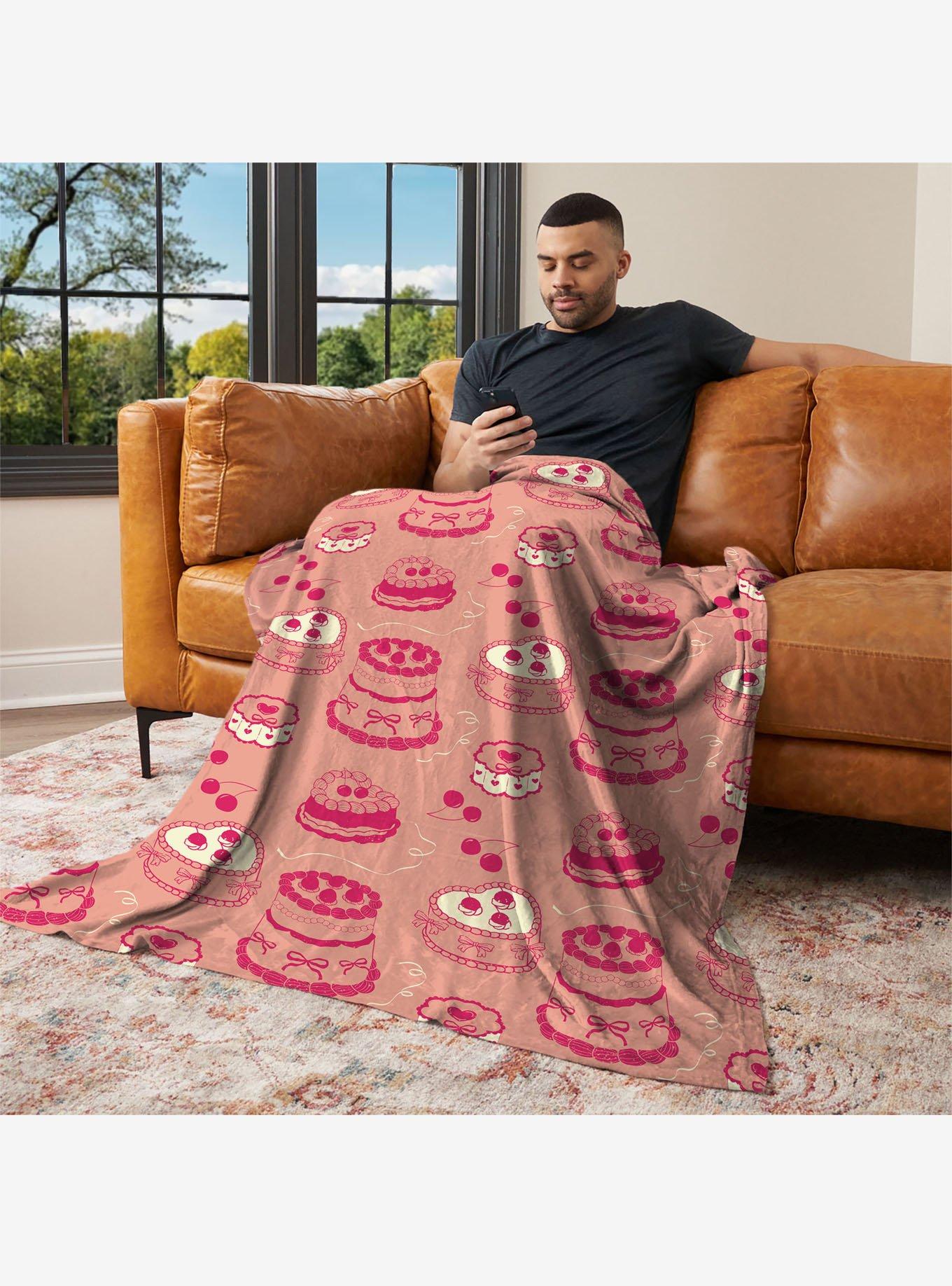 Valentine's Day Cakes 50x60" Silk Touch Throw Blanket, , alternate