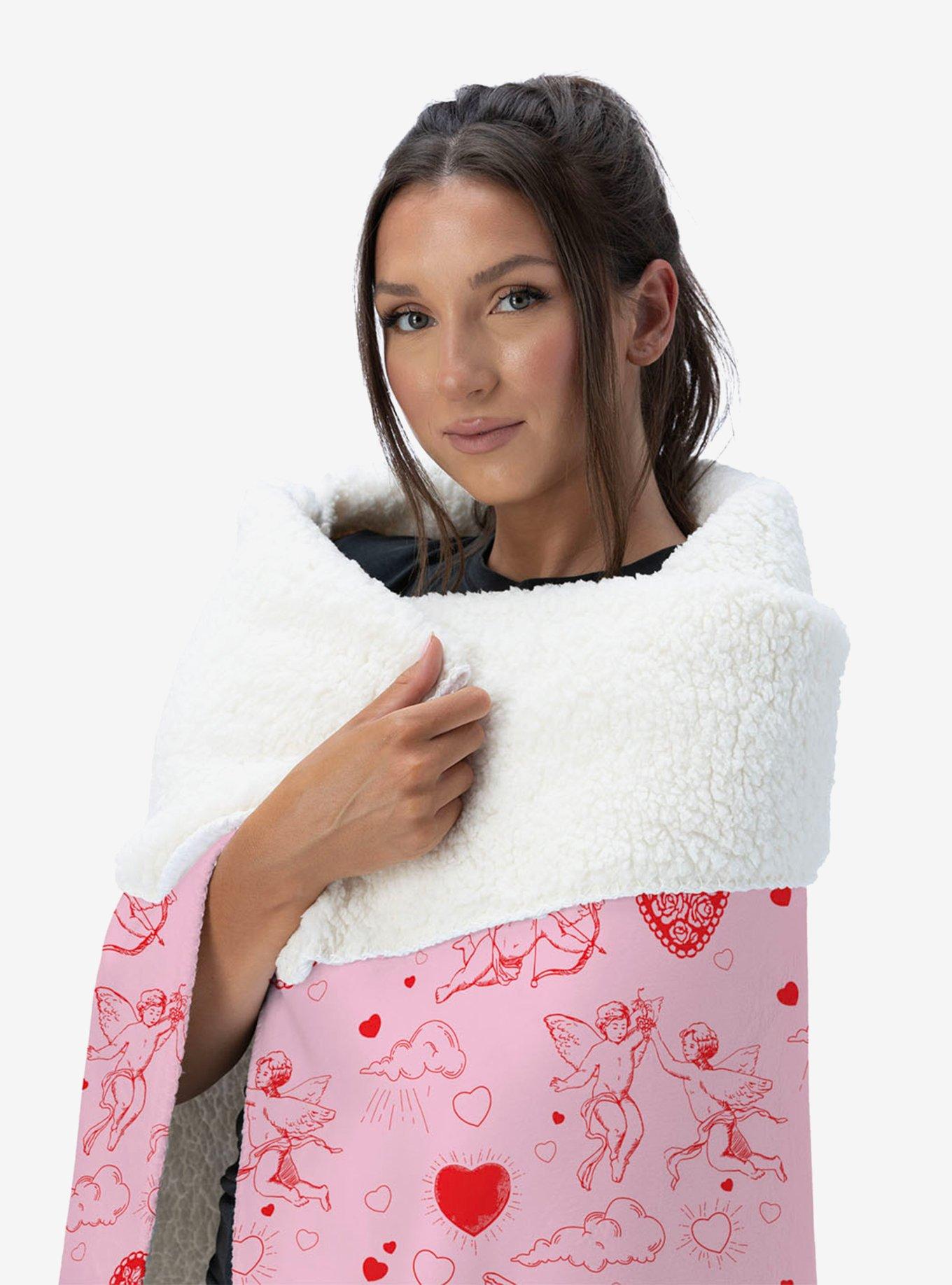 Cupid Silk Touch Sherpa Throw Blanket, , alternate