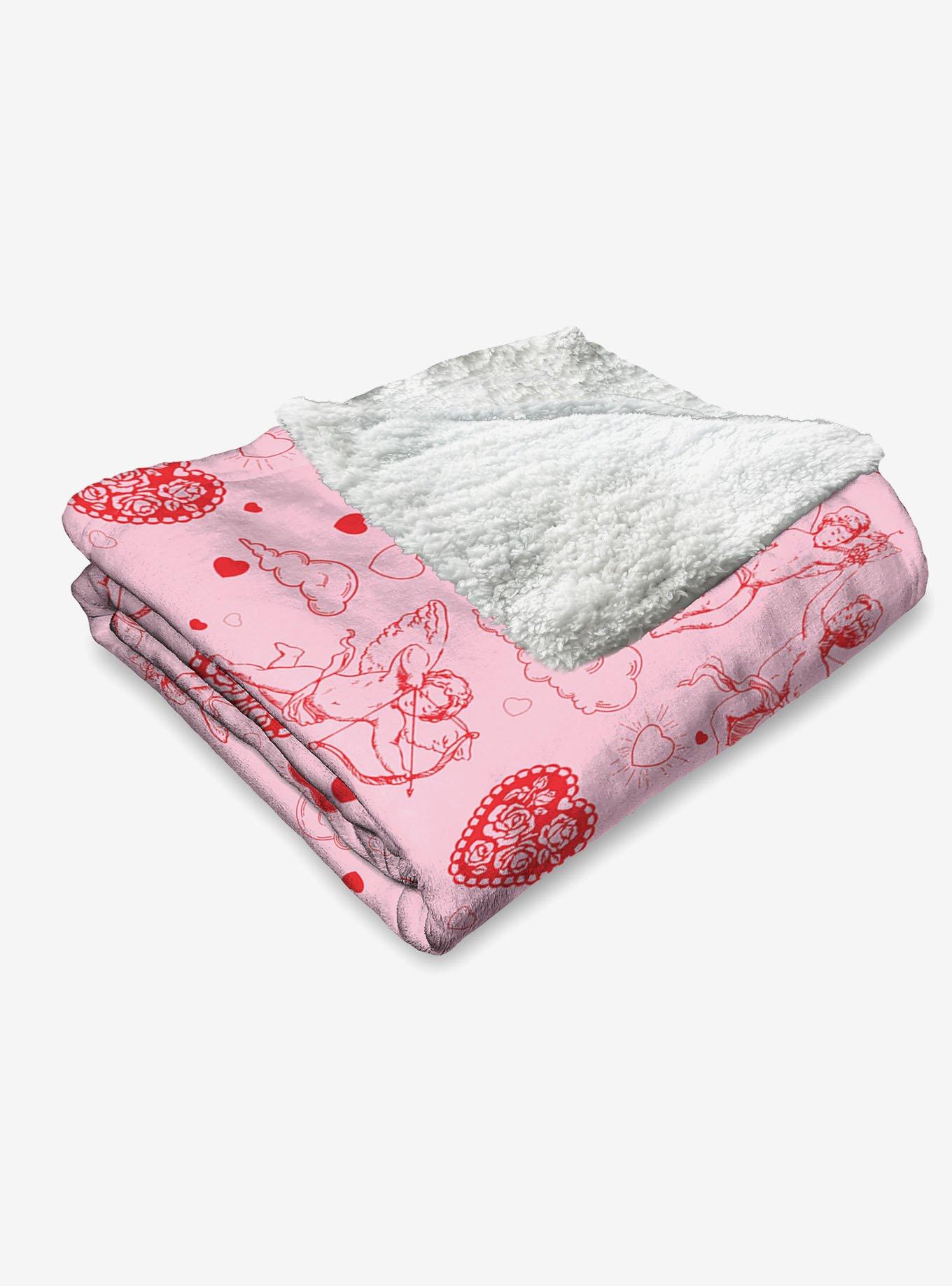 Cupid Silk Touch Sherpa Throw Blanket, , alternate