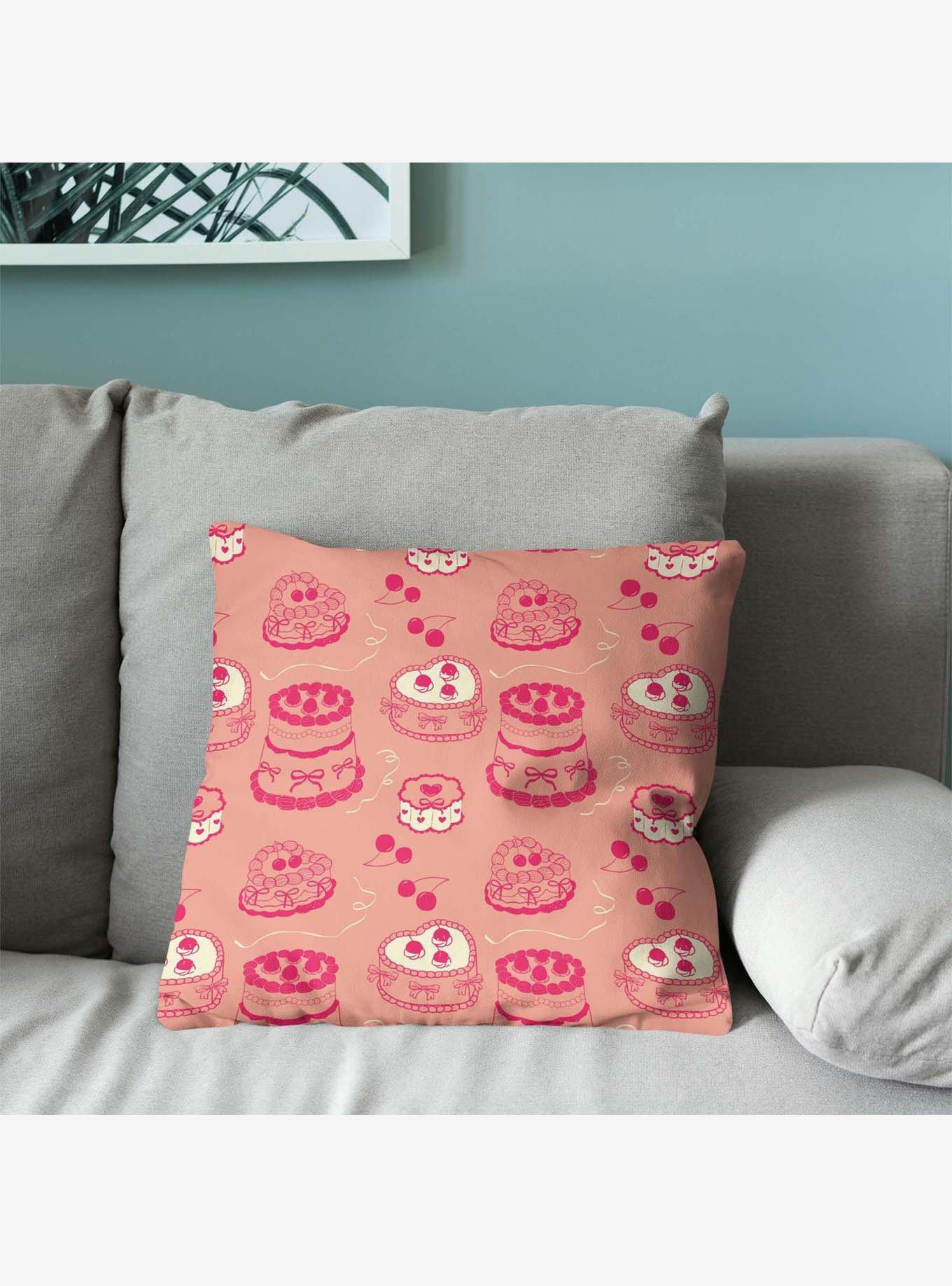 Valentine's Day Cakes Throw Pillow, , alternate