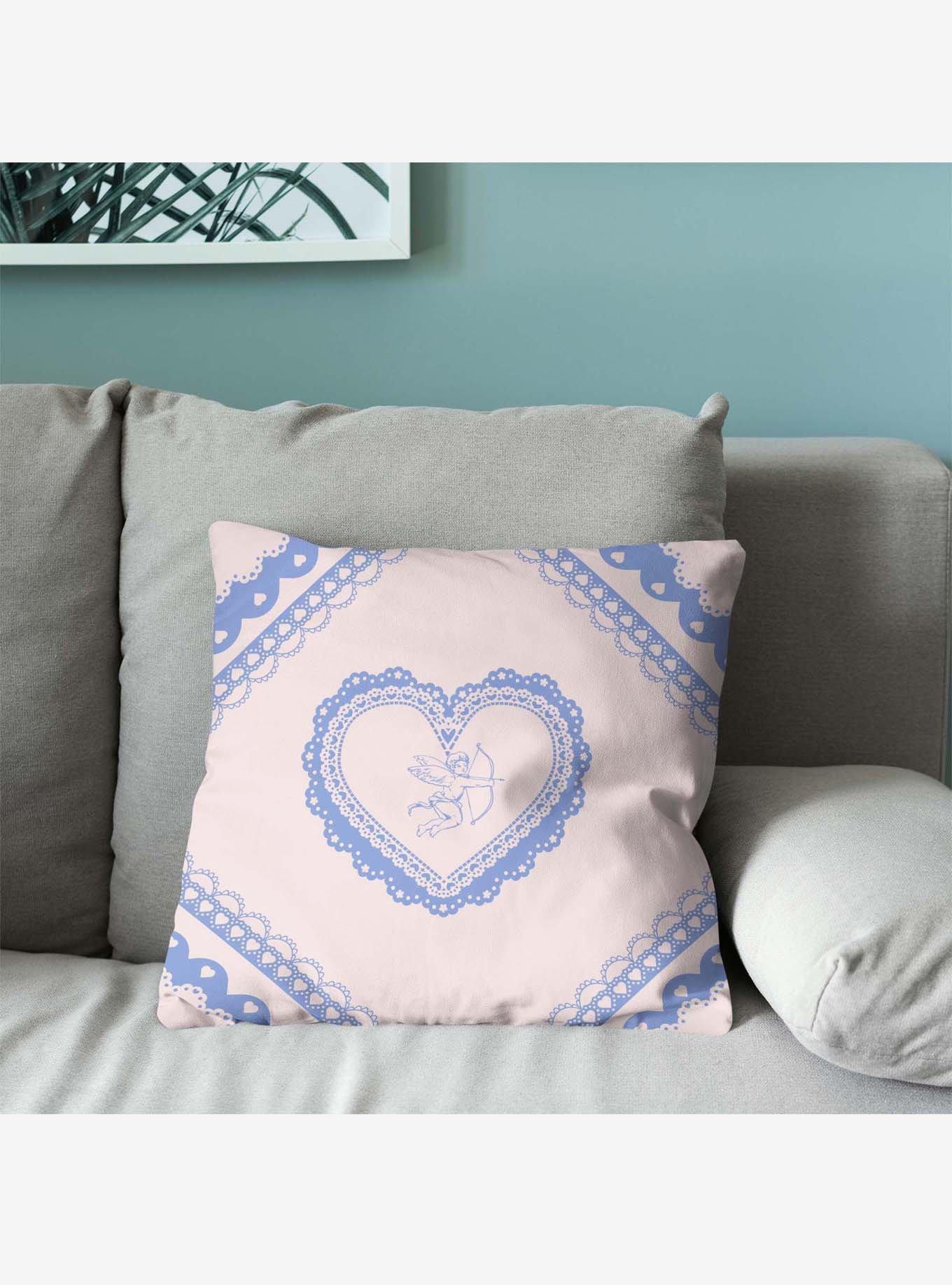 Vintage Hearts Throw Pillow, , alternate