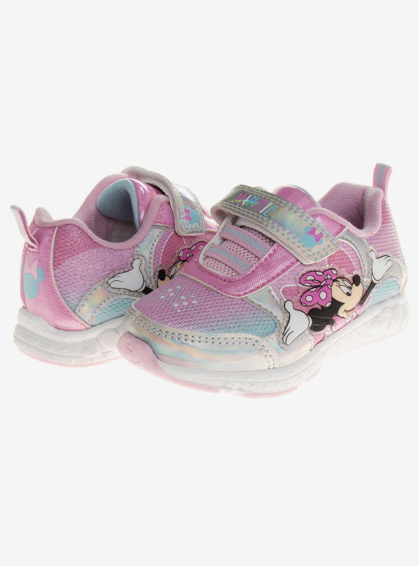 Disney Minnie Mouse Girls One White Light Sneakers, SILVER, alternate