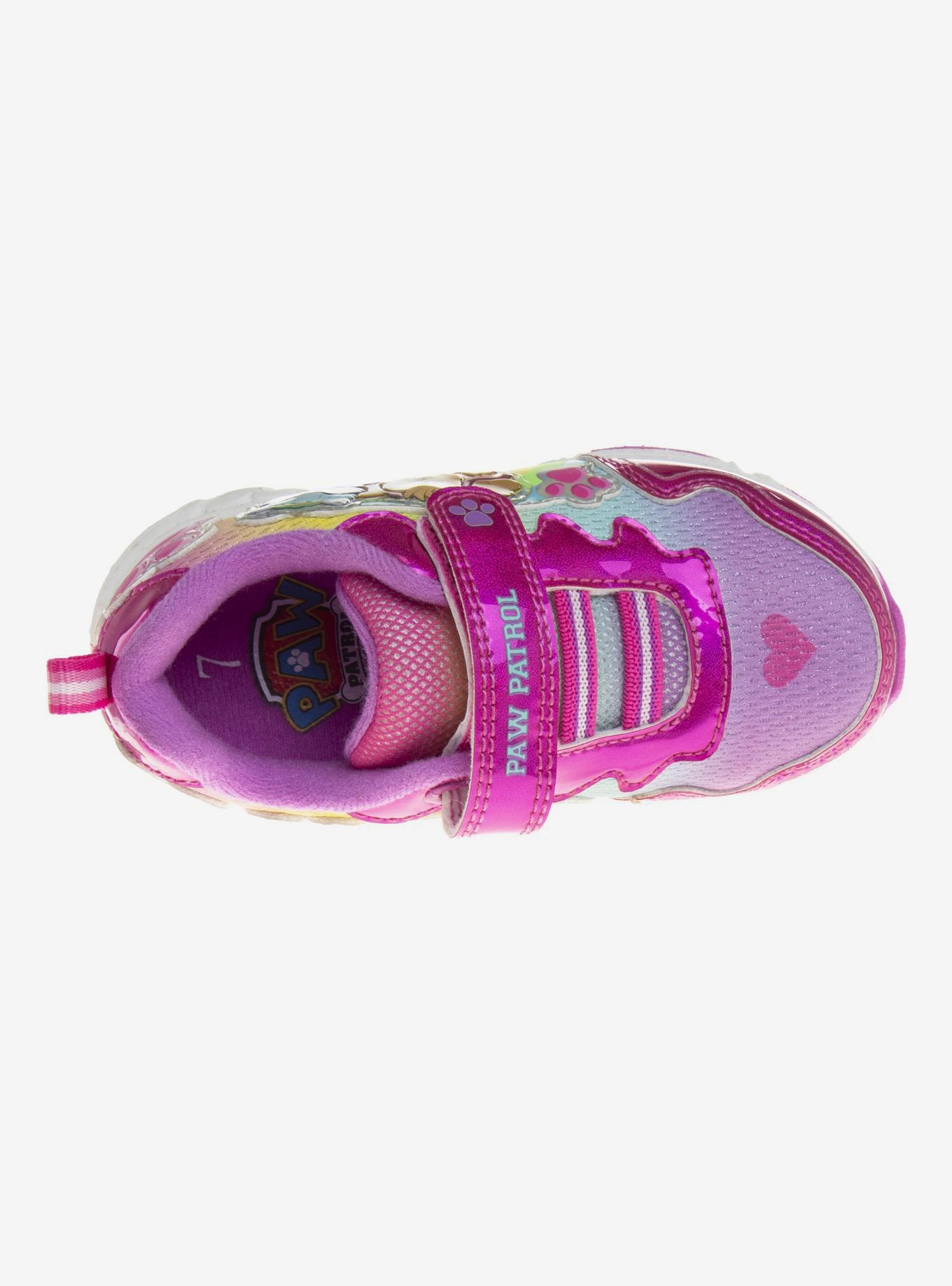 Paw Patrol Skye and Everest Hook & Loop Toddler & Girls Light Up Sneakers, PINK, alternate
