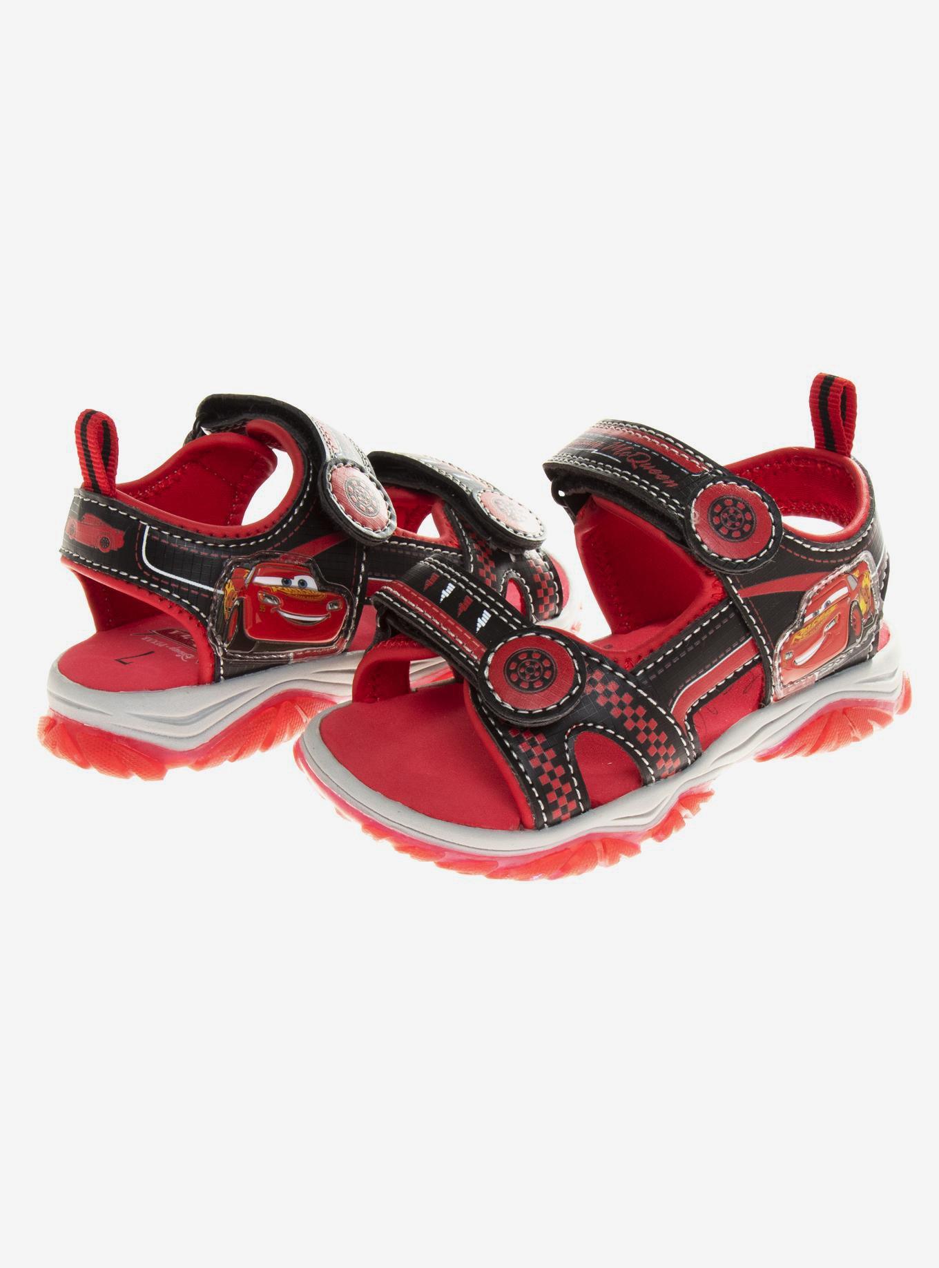 Disney Pixar Cars Hook & Loop Boys Open Toe Sport Sandals, BLACK, alternate