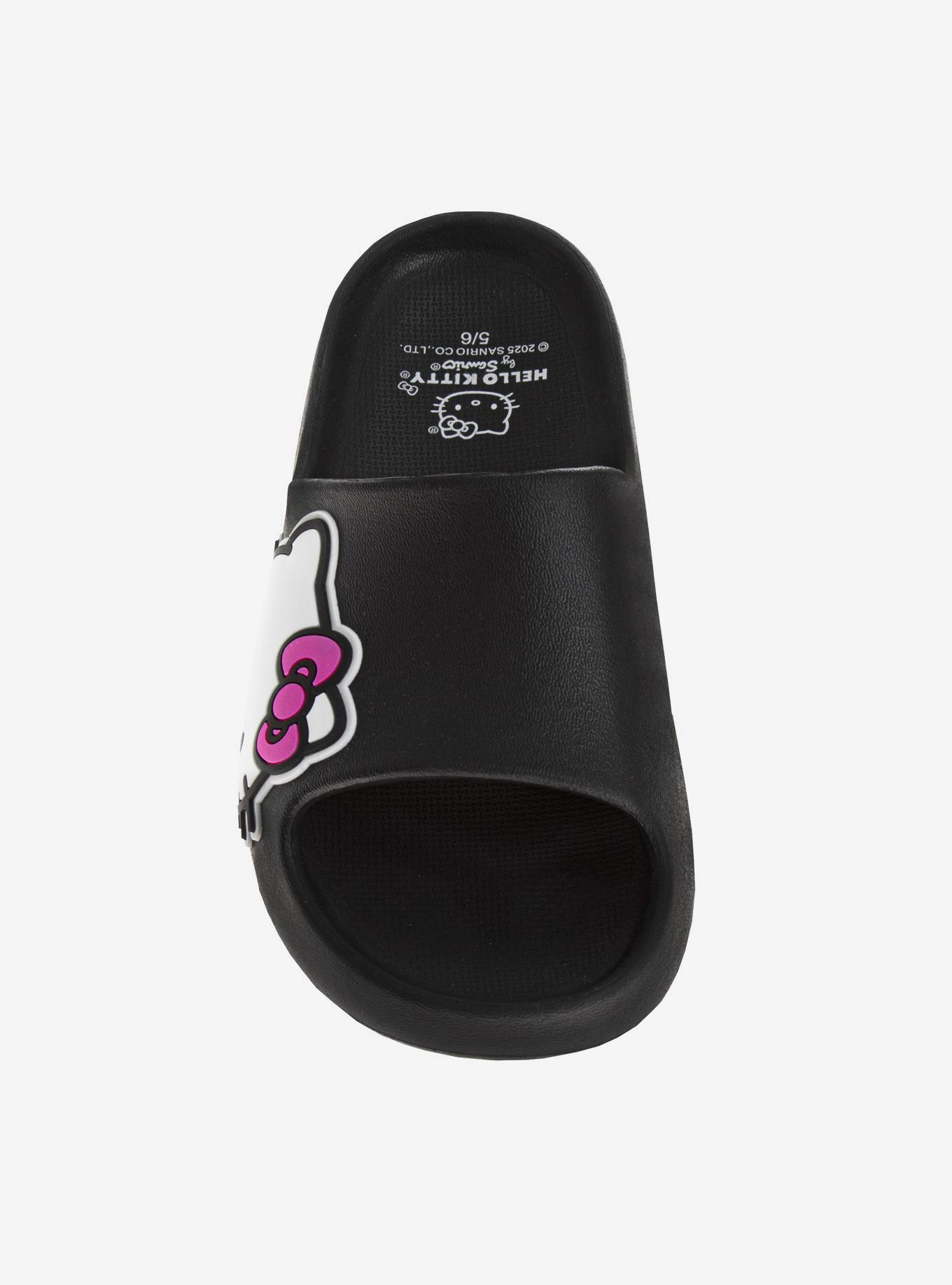 Hello Kitty Women's Slip On Waterproof Slides, BLACK, alternate