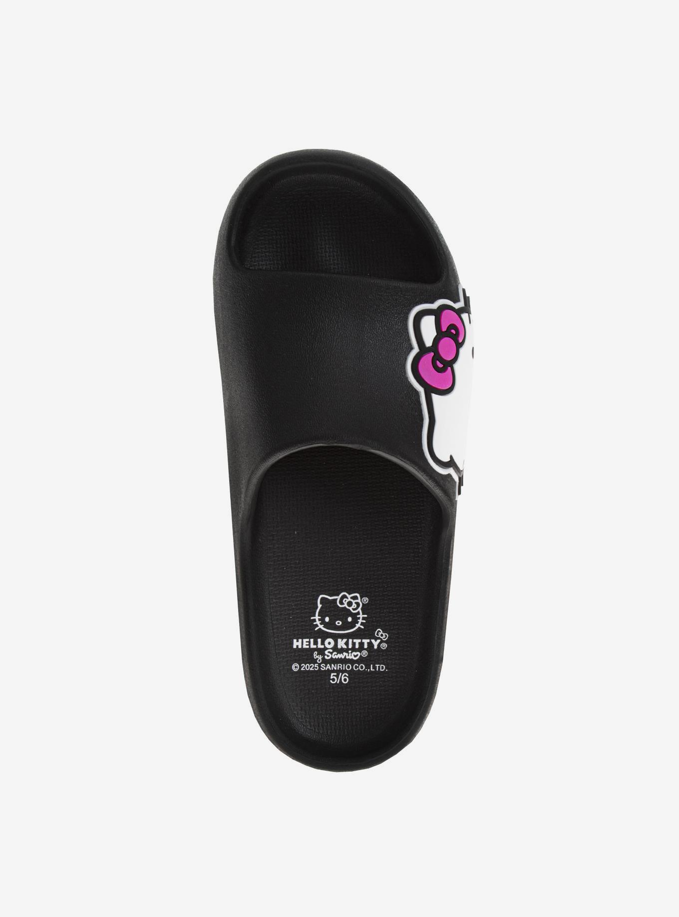 Hello Kitty Women's Slip On Waterproof Slides, BLACK, alternate