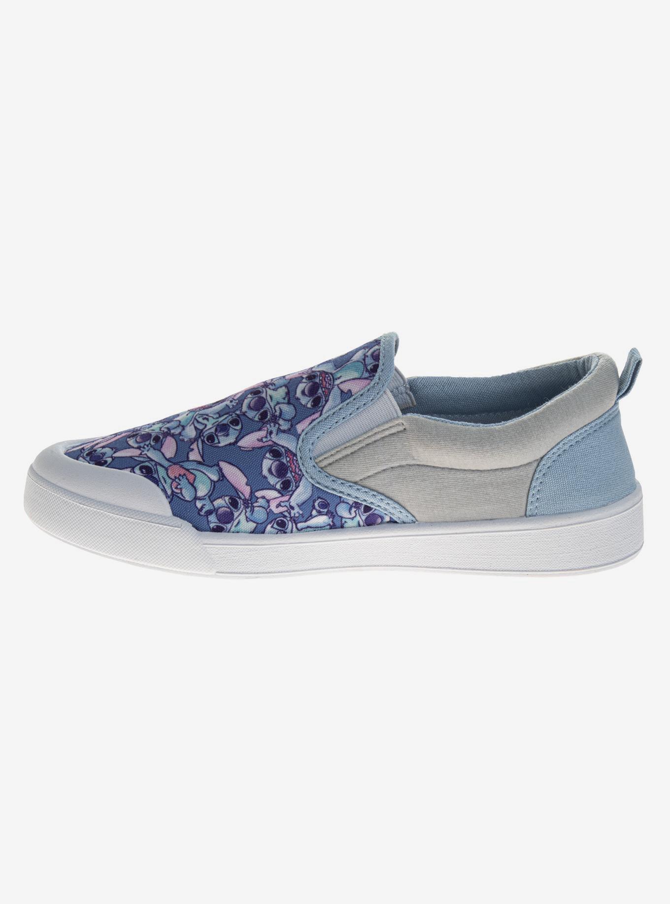 Disney Lilo & Stitch Women's Slip On Canvas Sneakers, BLUE, alternate